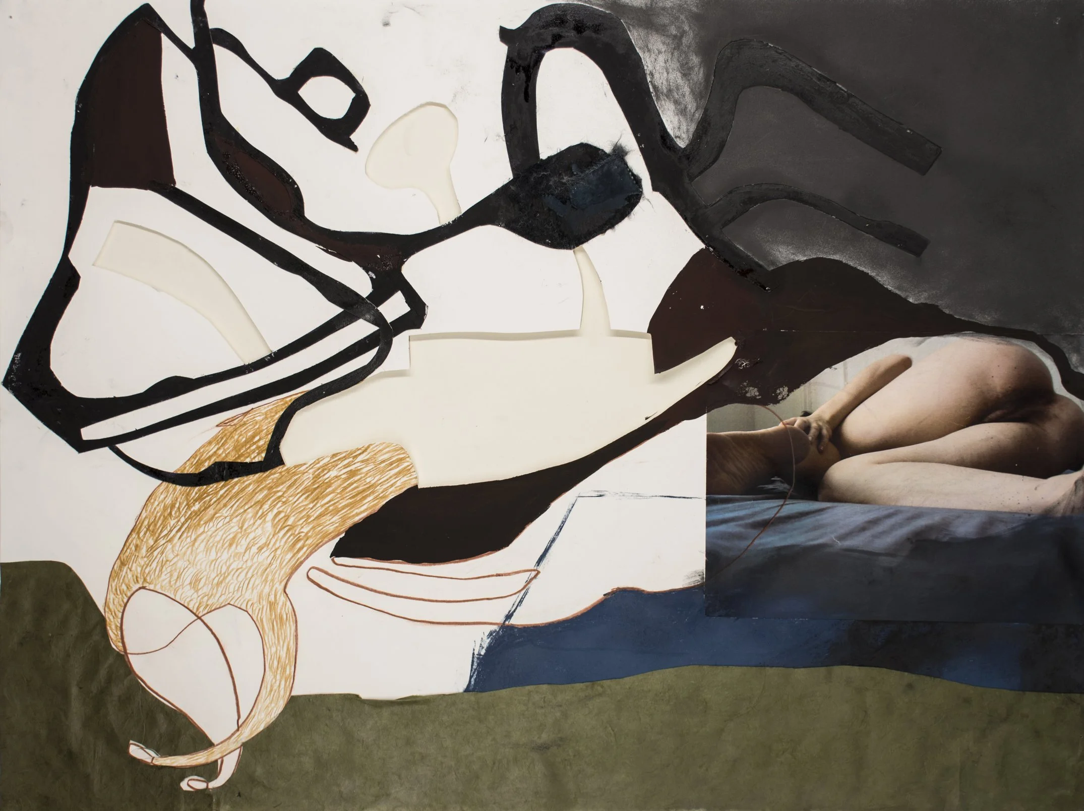  Again Tova , 2013
Photograph, oil pastel, handmade paper, graphite, and colored pencil on paper
57.5 x 76 cm | 22 3/4 x 30 in
Framed: 70.5 x 89 x 3 cm | 27 3/4 x 35 x 1 1/8 in