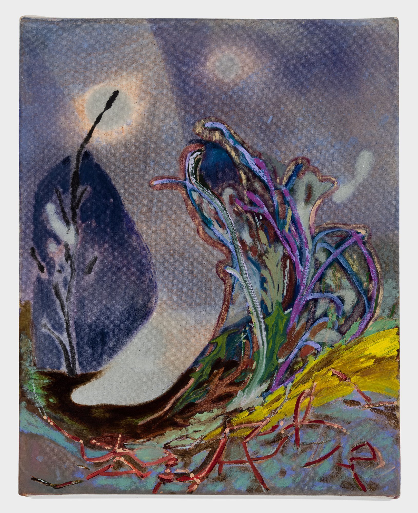  Angelina Gualdoni 
 Like Mercury Through the Graveyard , 2025
Acrylic and Oil on Canvas
20 x 16 in | 51 x 41 cm