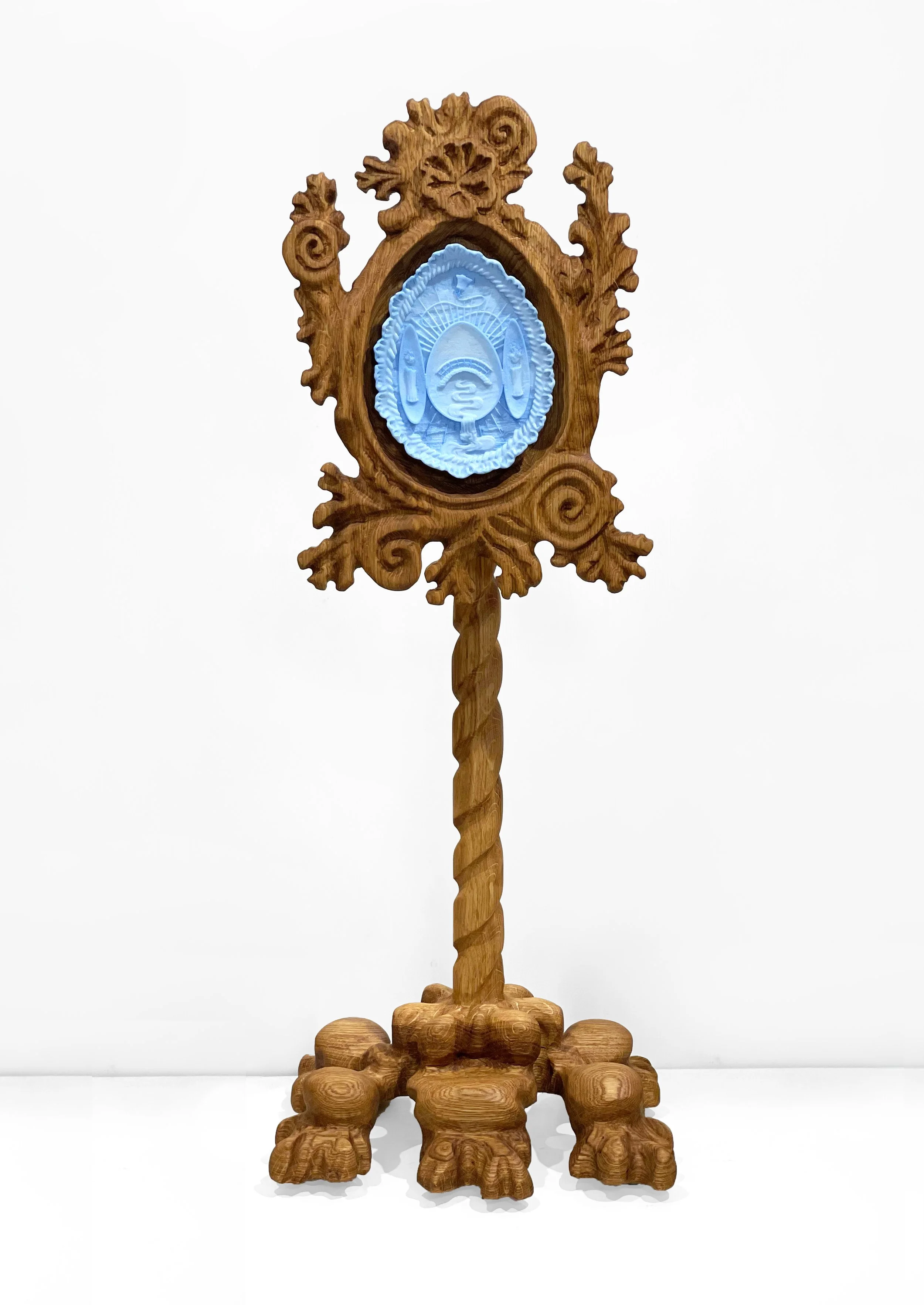  Sen pituinen se , 2024
Oak wood, 3D printed resin, paraffin oil, dye, hardware
92 x 36 x 30 cm | 36 1/4 x 14 1/4 x 11 3/4 in