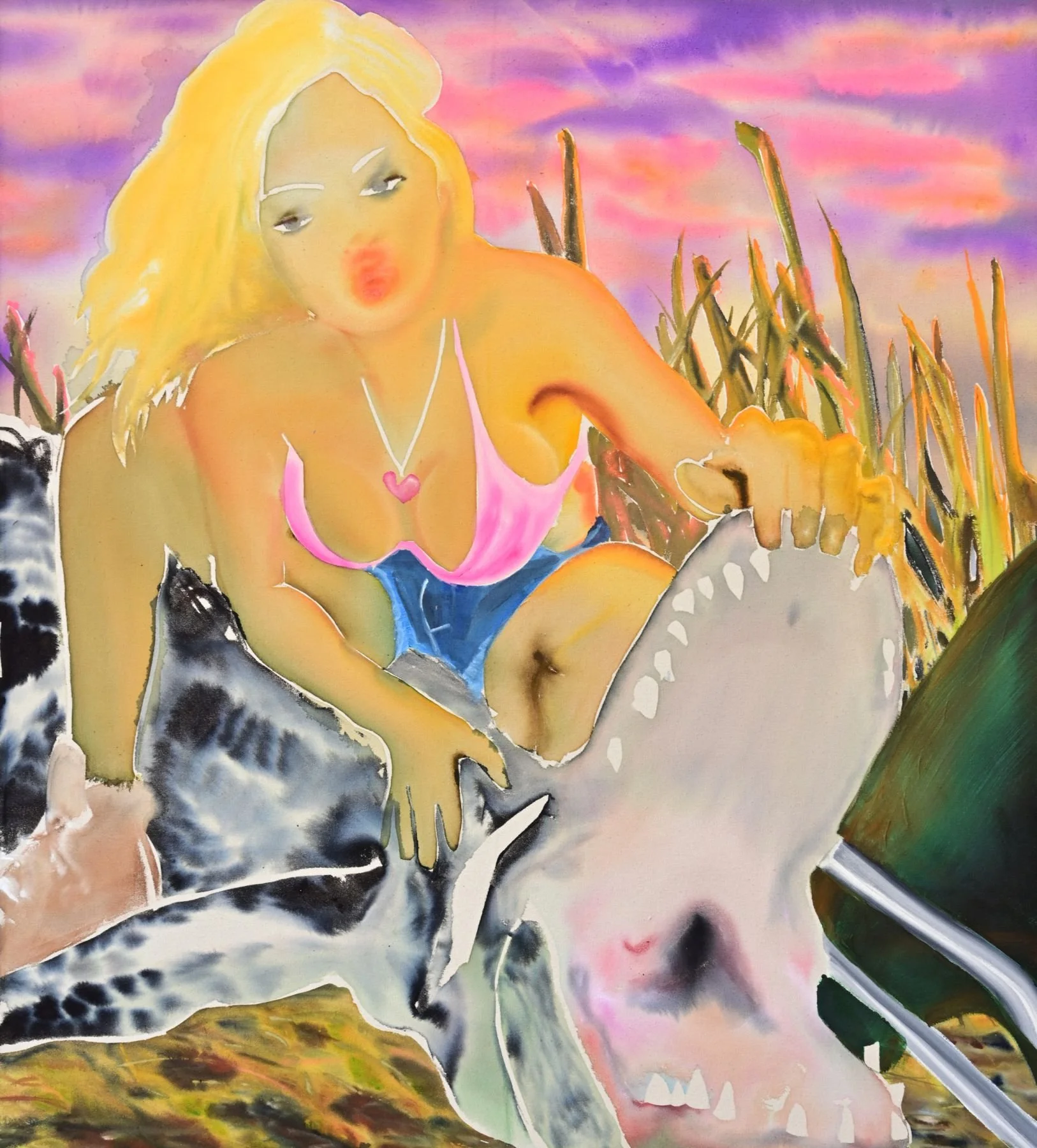  Peachy , 2023
Acrylic and ink on canvas
101.5 x 91.5 cm | 40 x 36 in