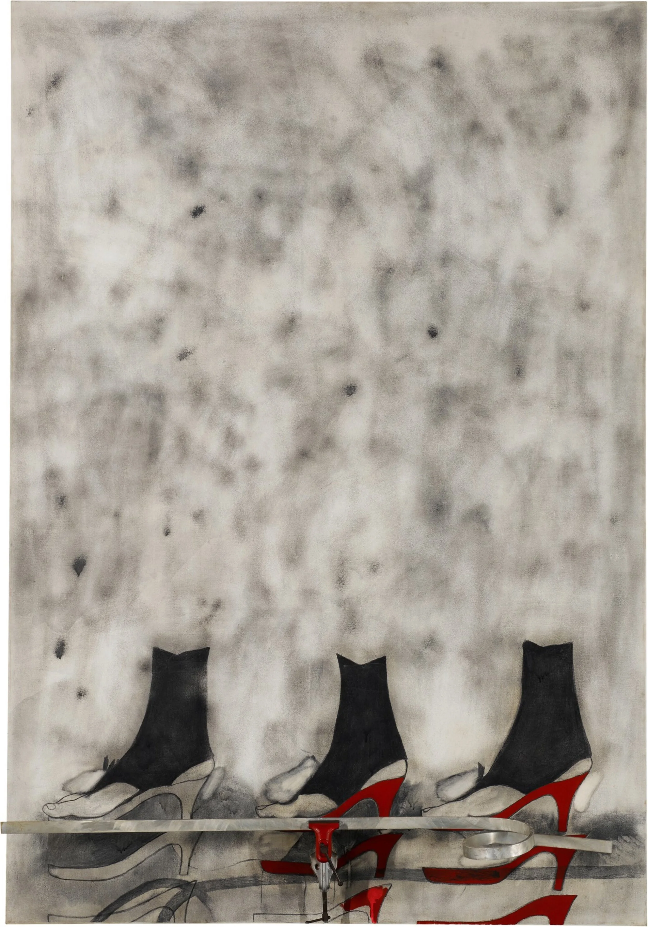  The Red Vise , 1965
oil and steel on canvas
78 x 54 x 13 3/4 in | 198 x 137 x 35 cm