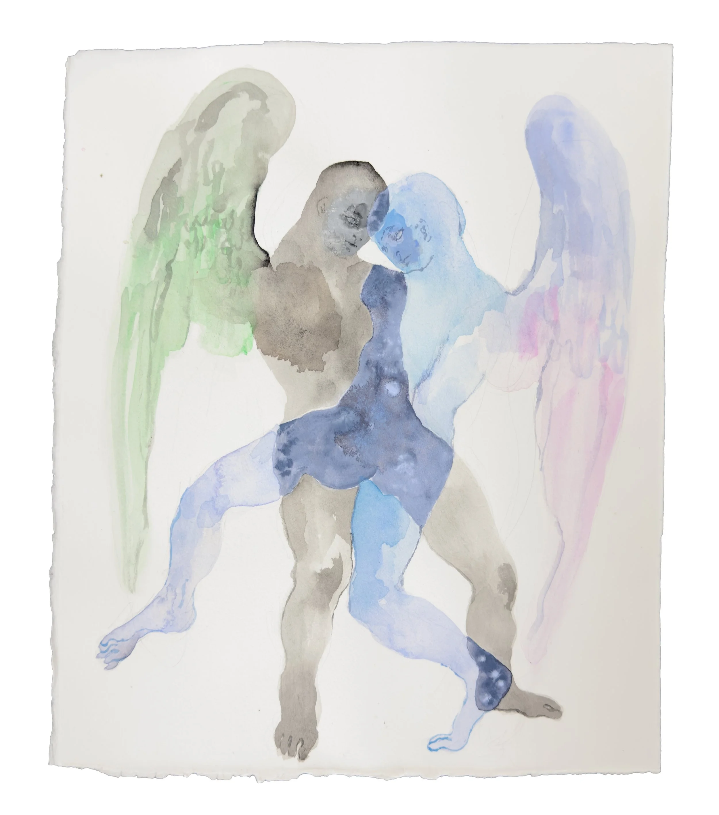 Jia Sung
 Angels after Monaco , 2026
Watercolor and pencil on paper 
14 x 11 in | 35 x 29 cm