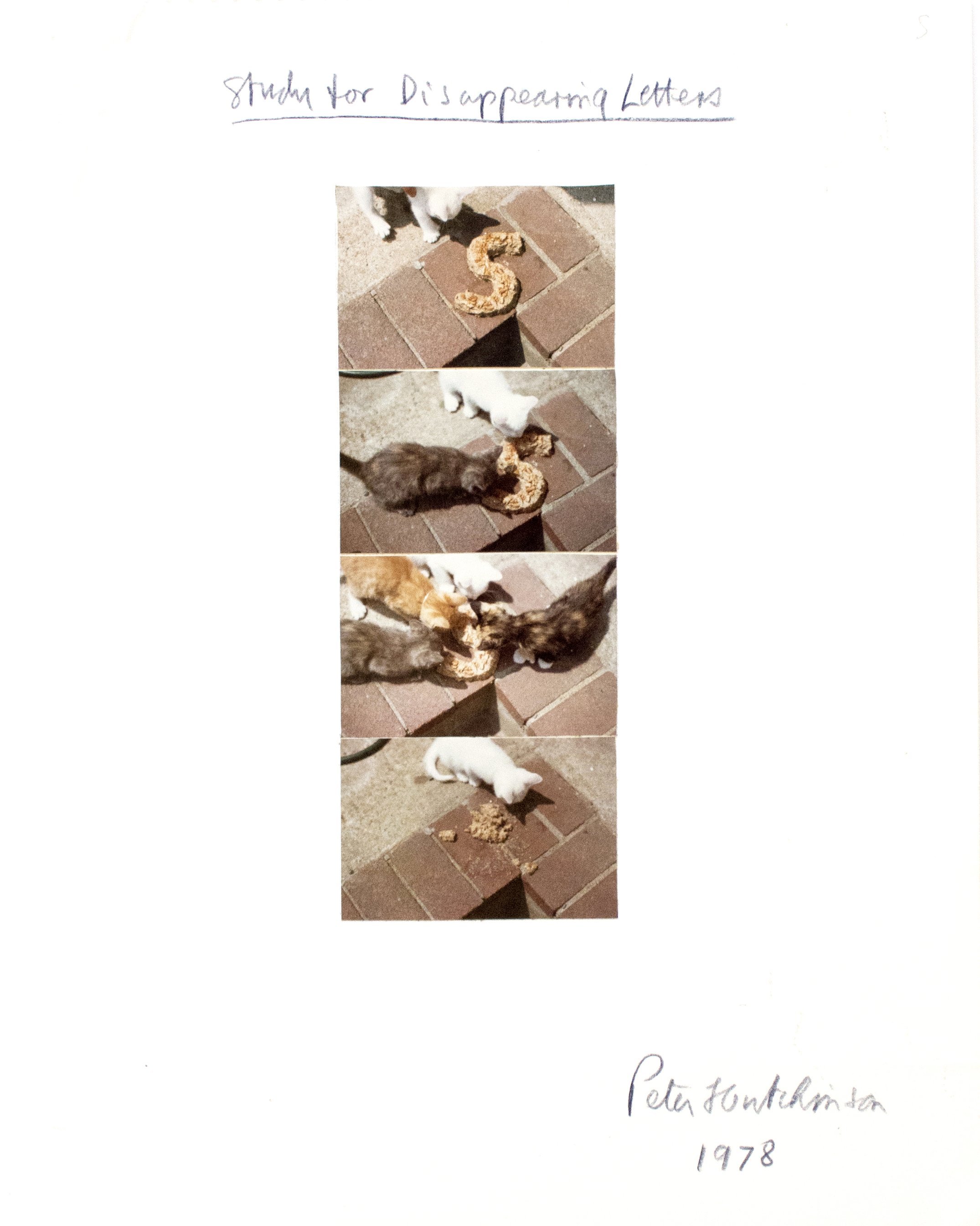  Study for Disappearing Letters , 1978
Photo-collage, ink, text on cardboard
35.5 x 28 cm | 14 x 11 in