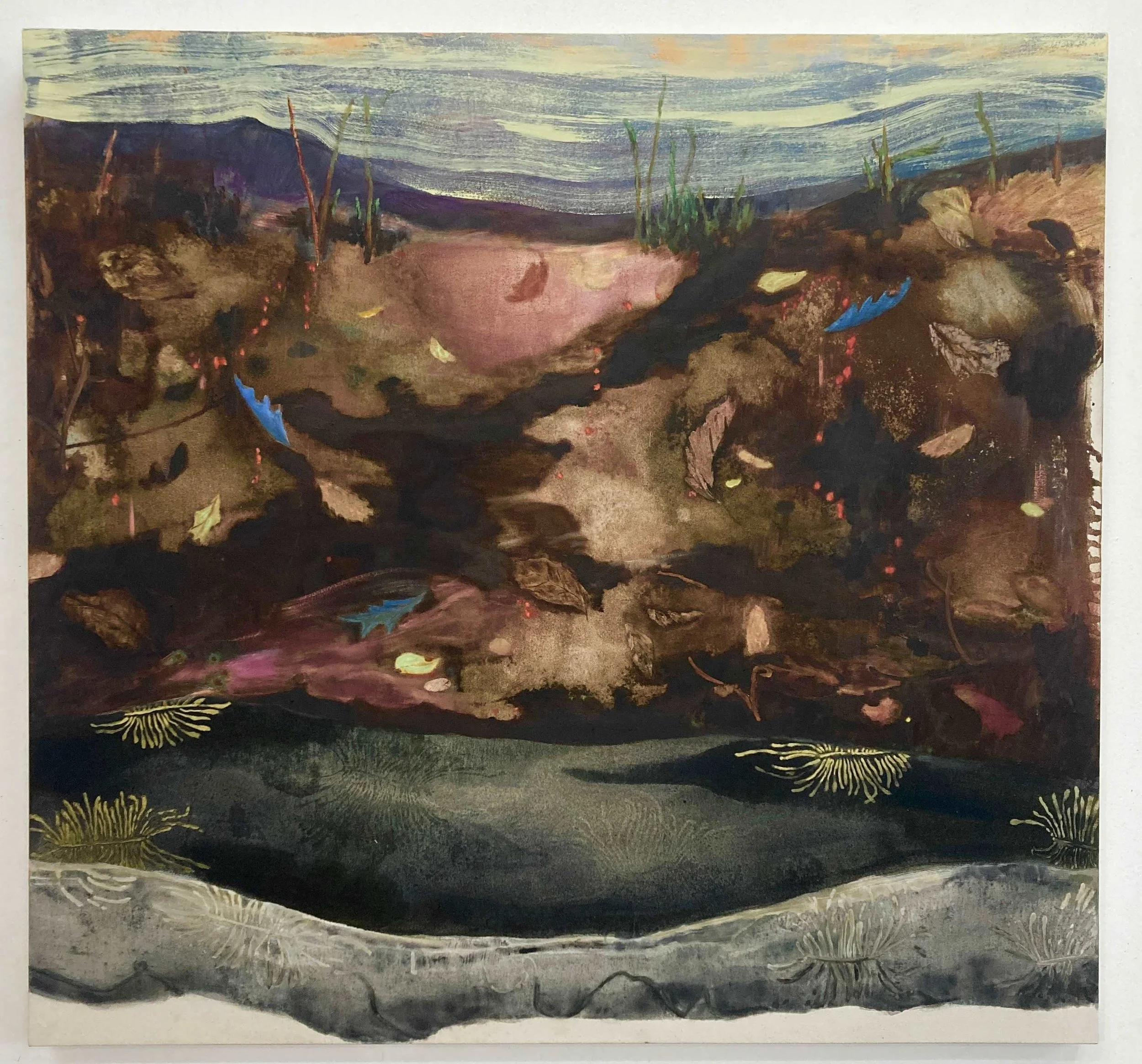  Angelina Gualdoni 
 Song of Ulmi , 2025
Acrylic and Oil on Canvas
47 x 50 in | 119 x 127 cm
