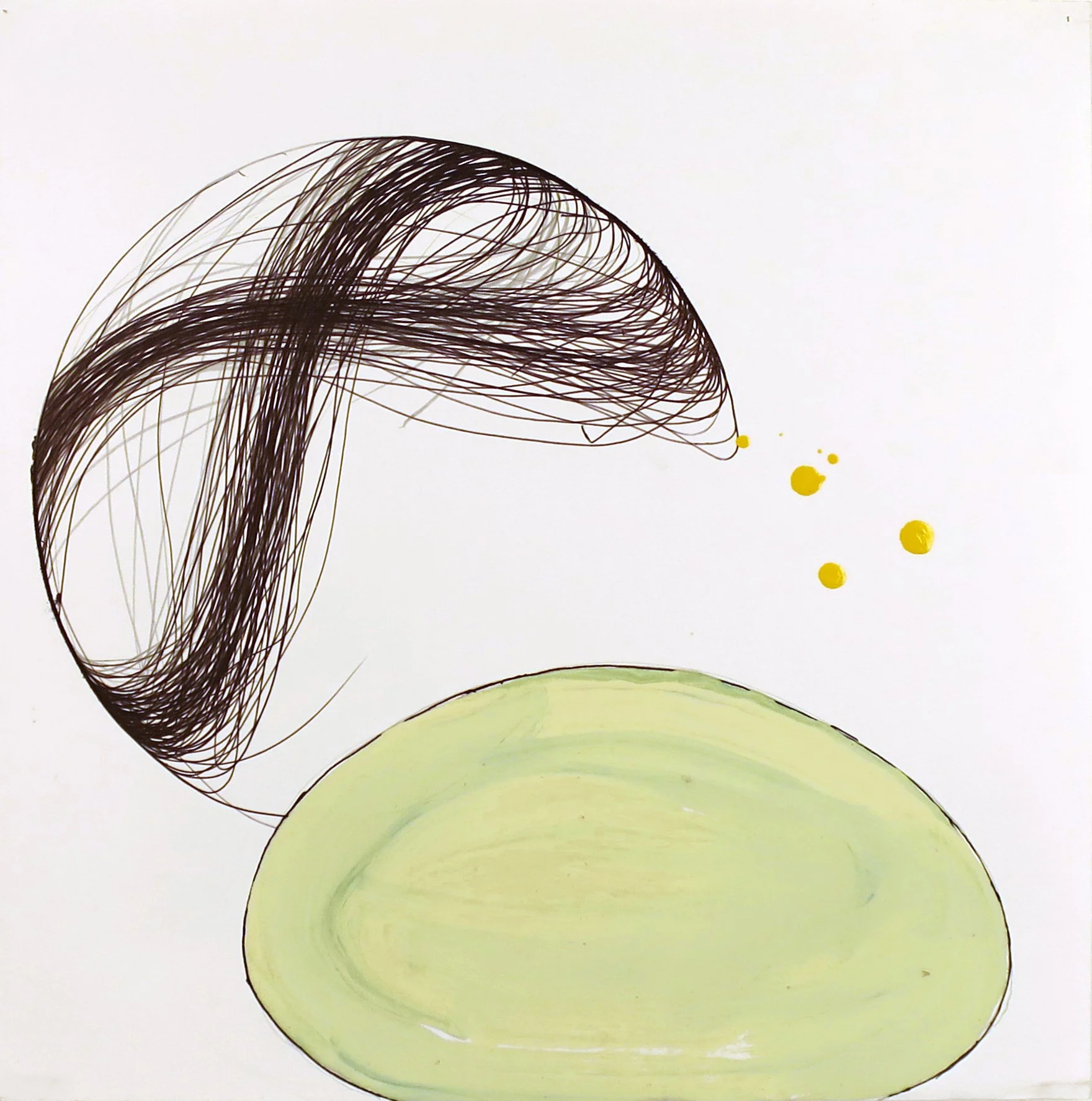  Untitled , 2017
Enamel, graphite, and pen on paper
14 x 14 in | 35.5 x 35.5 cm