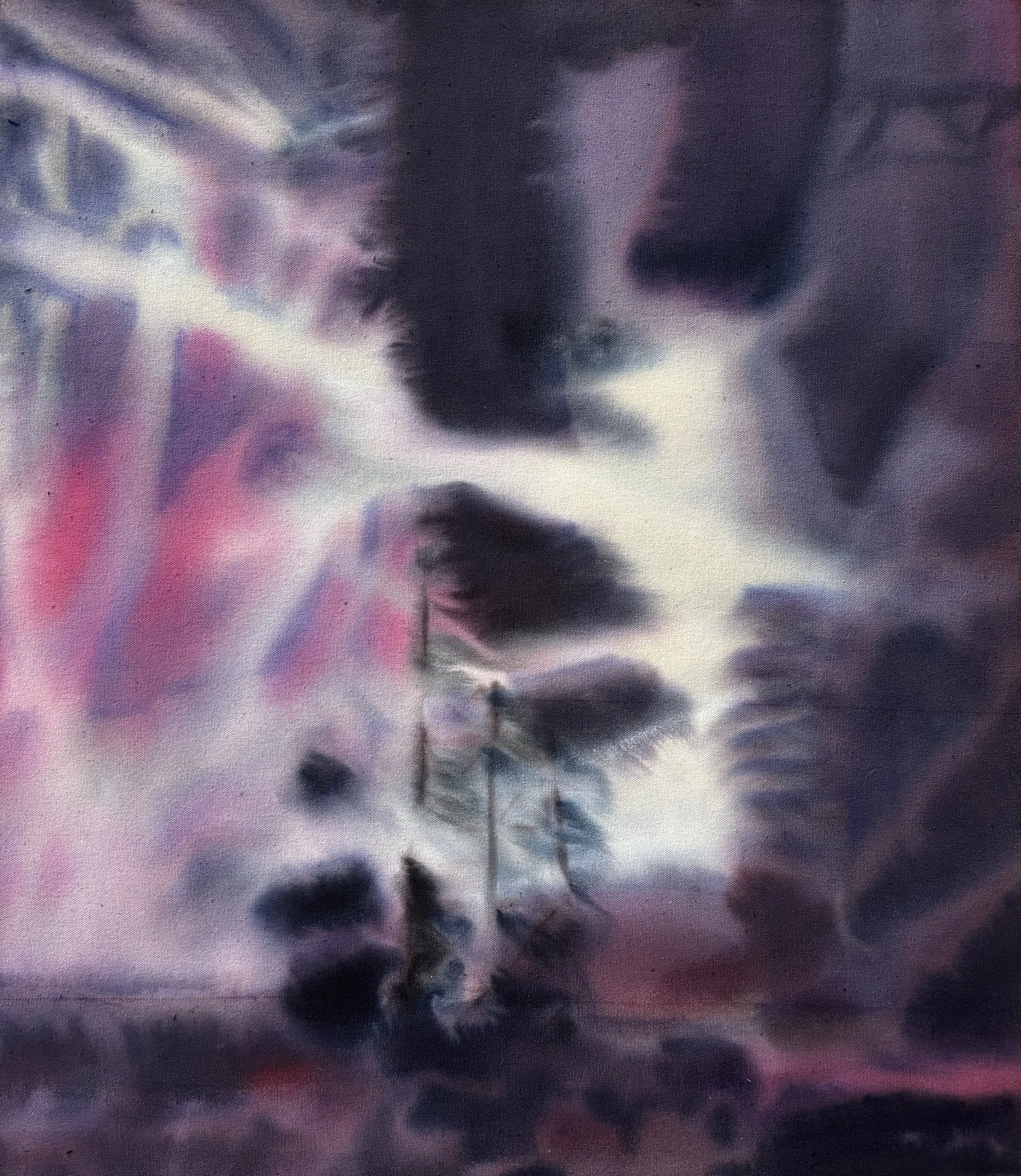  Blinder (Violet) , 2025
Acrylic, ink, and dye on canvas
32 x 28 in | 81.5 x 71 cm