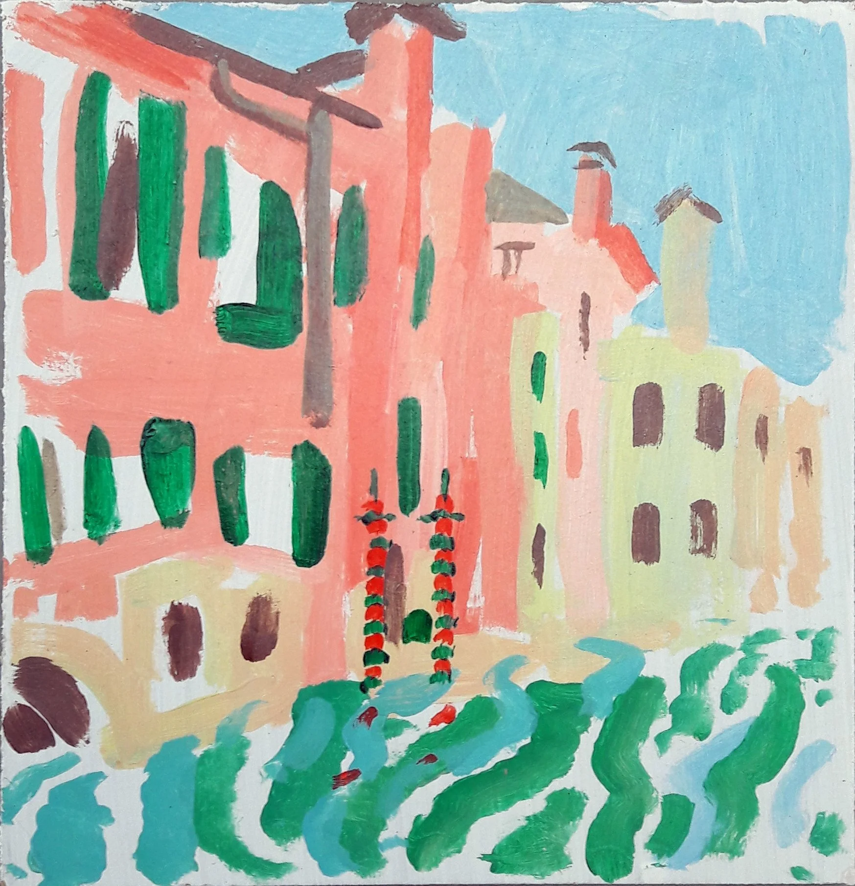 Esteban Cabeza de Baca
 Marco , 2017
Acrylic on board
4 x 4 in | 10 x 10 cm