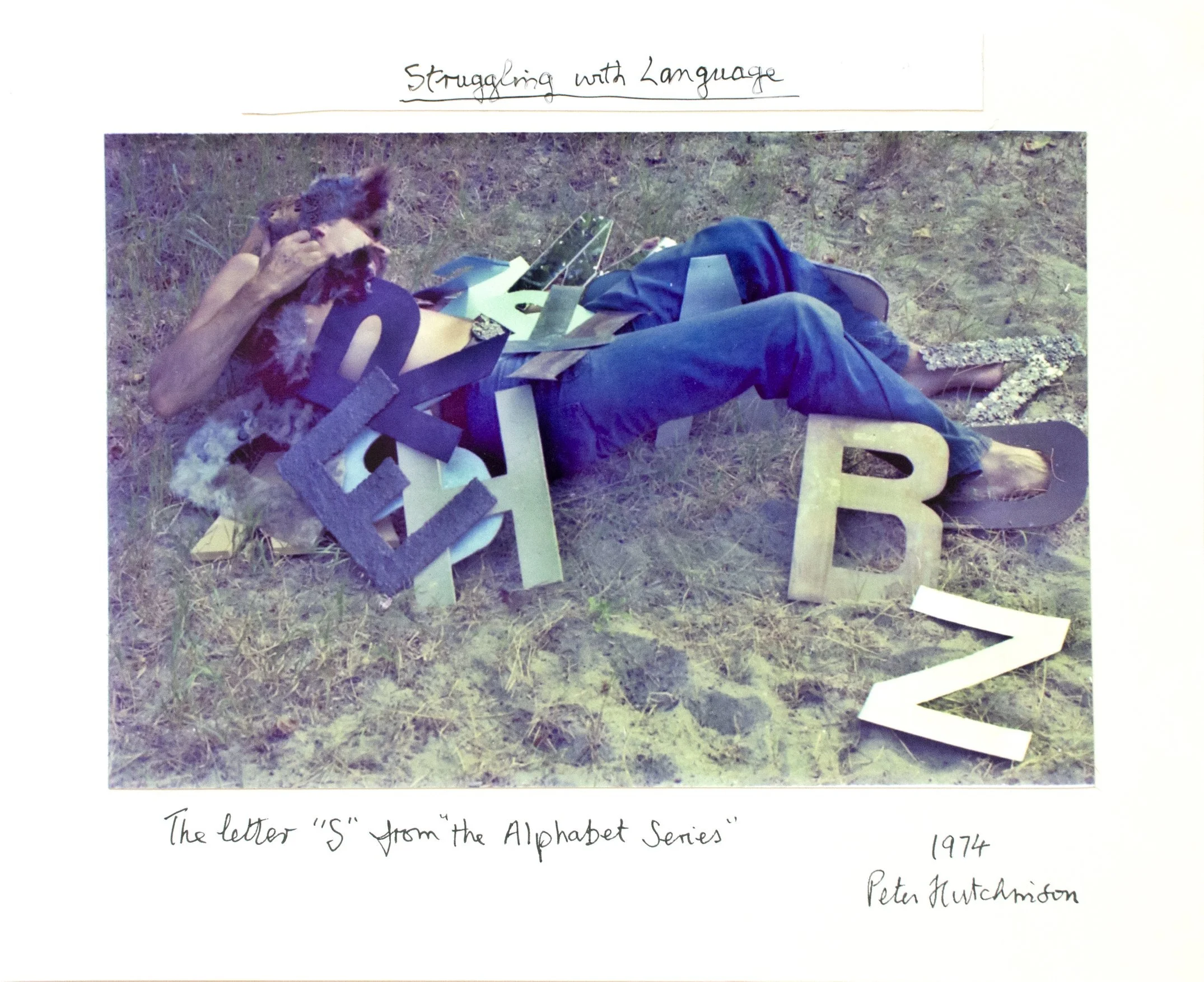  Struggling with Language , 1974
Photo-collage, ink, text on cardboard
28 x 34 cm | 11 x 13 1/2 in