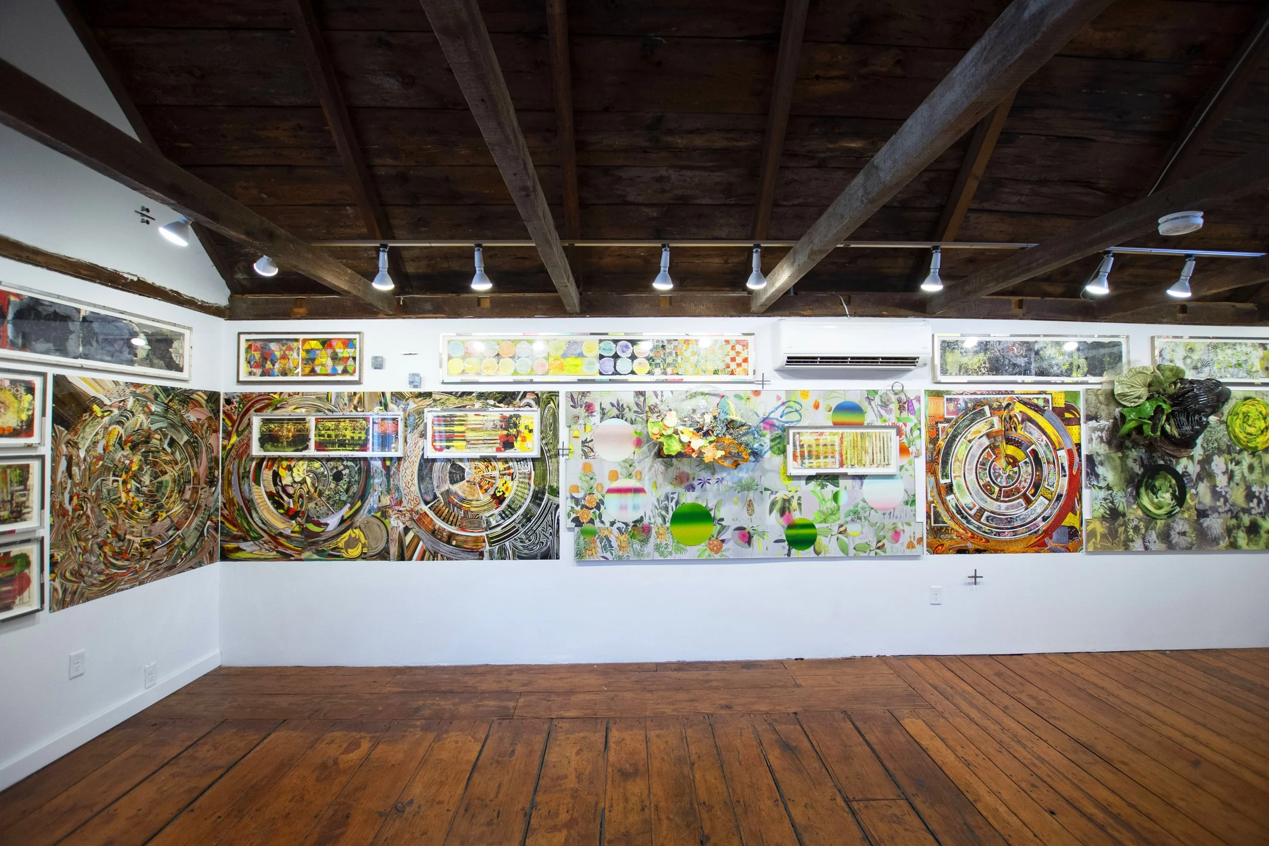 Installation view, × × × ÷ ÷ ÷ ☰ + + +, 2018