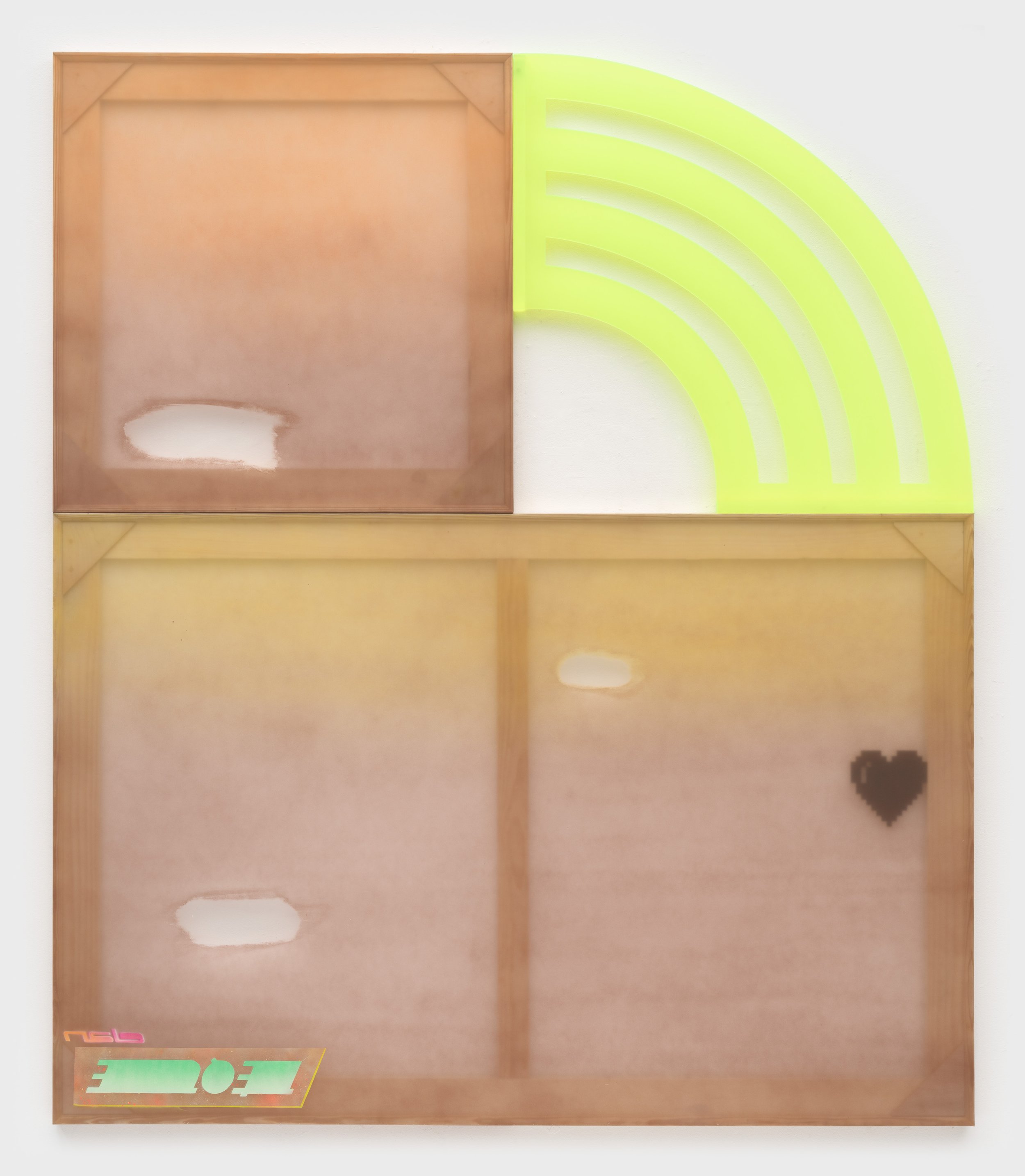  Laguna Seca , 2025
Alkyd on marine vinyl, wood, plexiglass
83 7/8 x 72 in | 213 x 183 cm