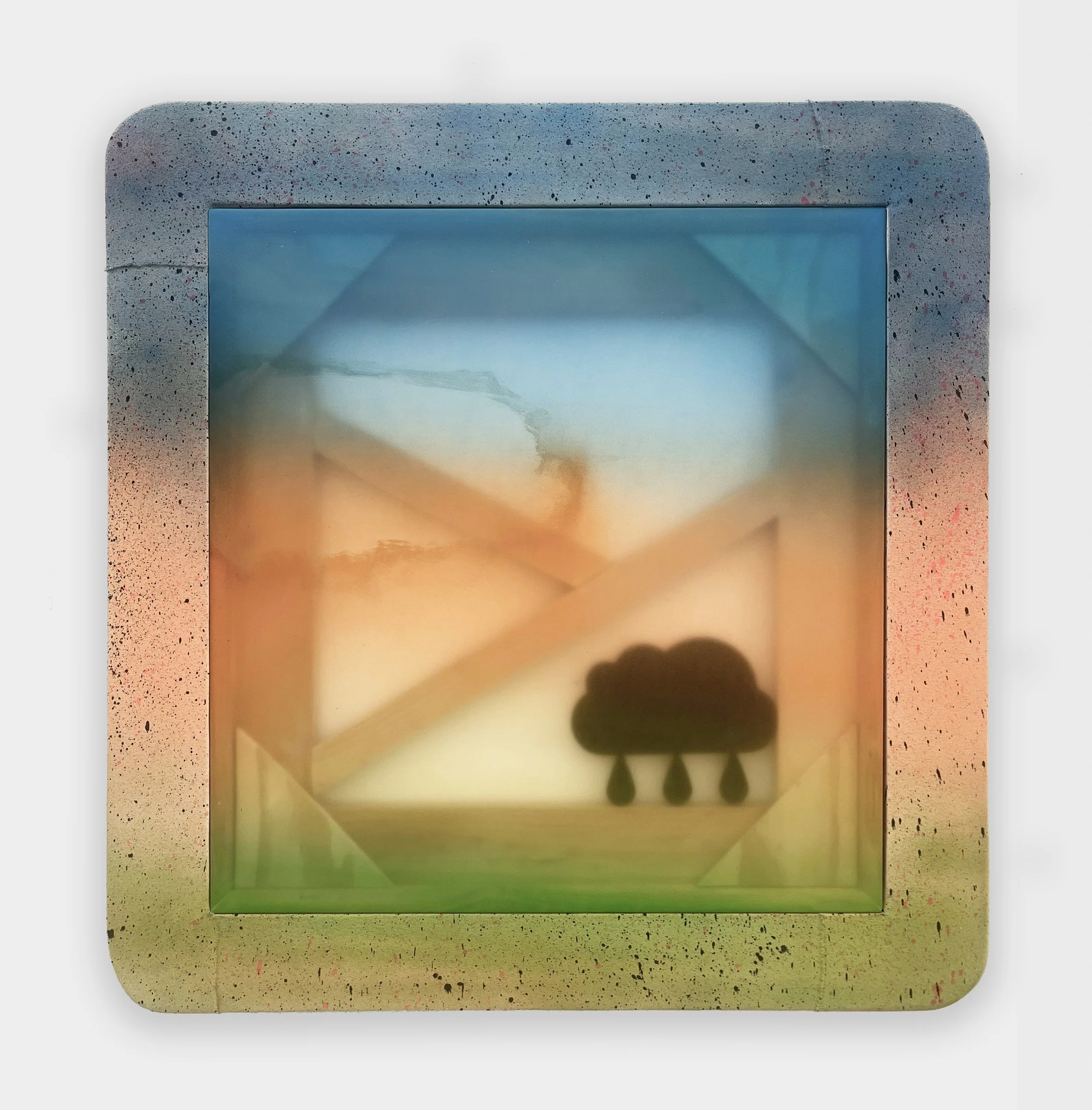  Mood (nurturing) , 2026
Alkyd on marine vinyl, alkyd on canvas over wood artist's frame
31 7/8 x 31 1/8 x 2 in | 81 x 79 x 5 cm