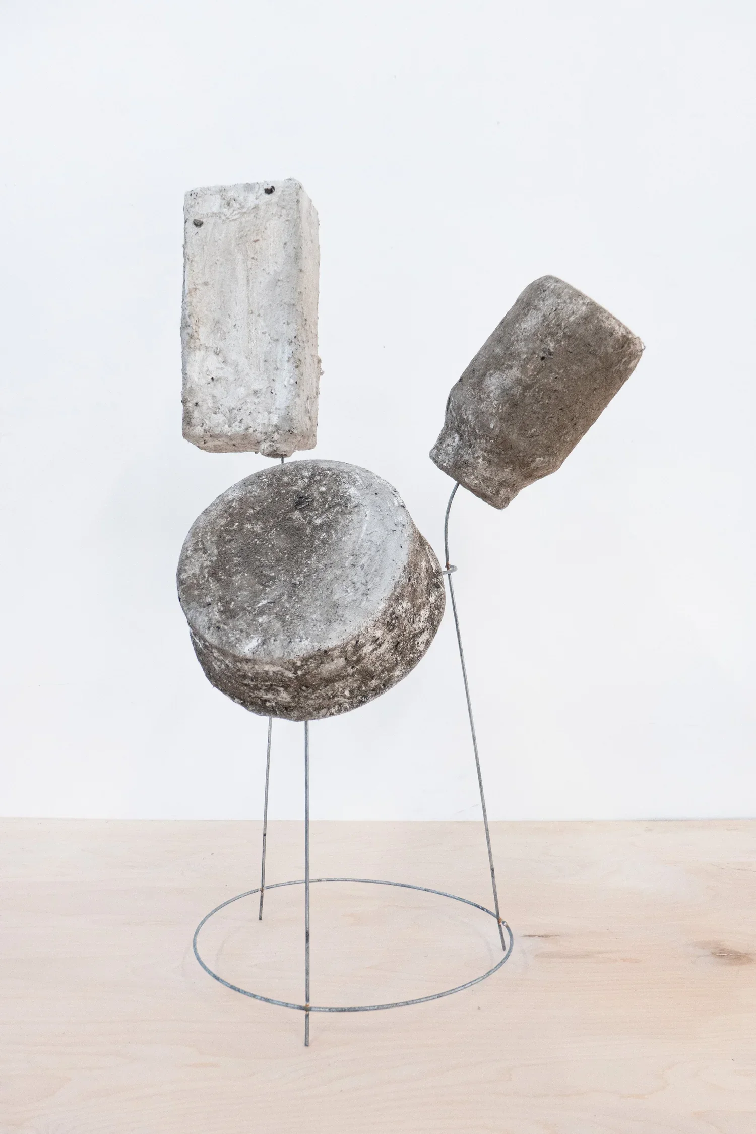  Mixed Nuts, Mayonnaise, and Bone Broth (From the Carrier Bag Series) , 2020 
Single-use plastic containers, ash, plaster, gauze, and steel wire 
24 x 14 1/4 x 10 1/2 in | 61 x 36 x 26.5 cm