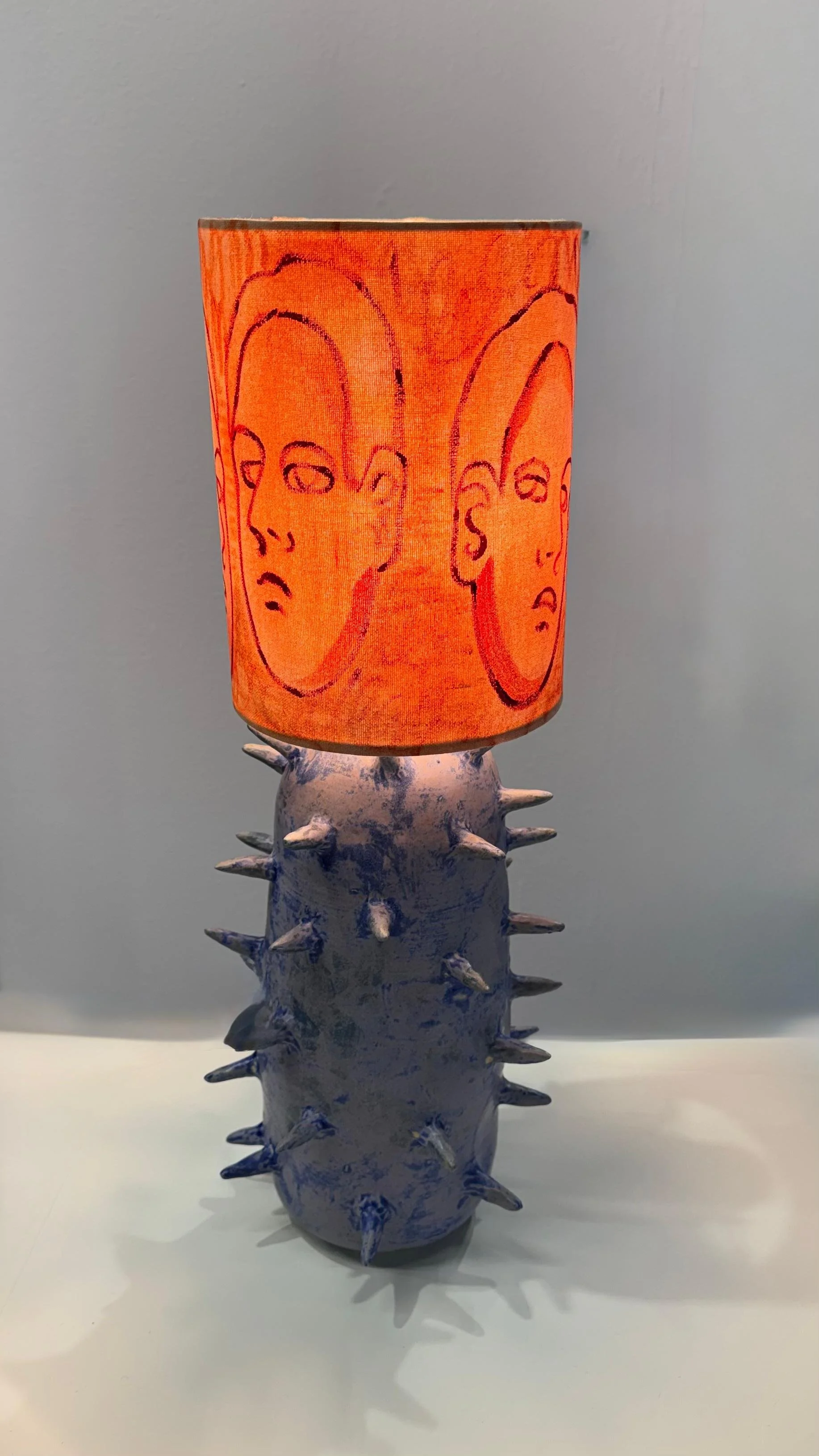  Twins Lamp , 2026
Stoneware, glaze, hand-painted lampshade