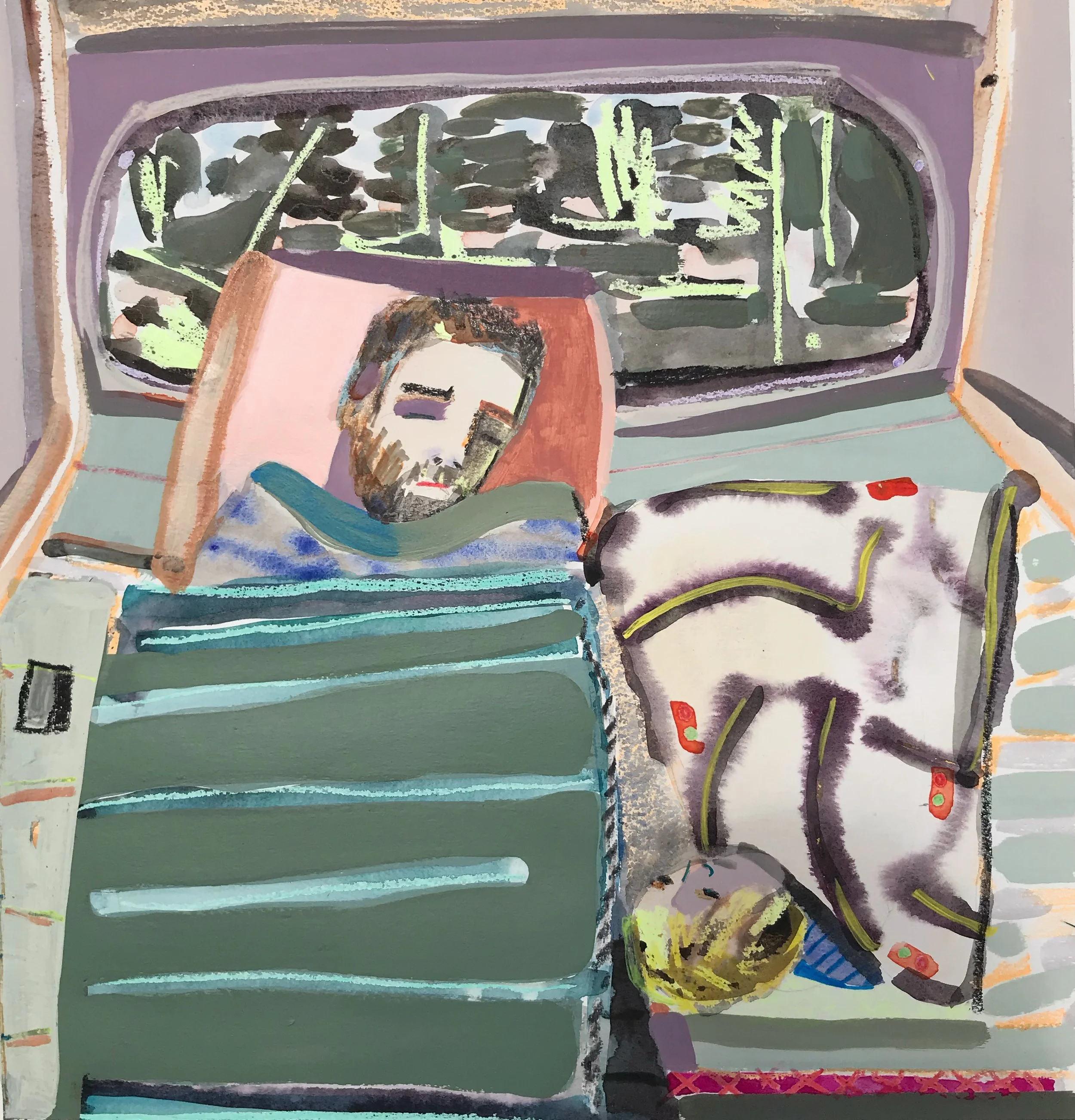  Dan and Jed , 2019
Mixed media on paper
16 x 17 in | 40.5 x 43 cm
21 3/4 x 20 3/4 in (framed) | 55 x 52.5 cm (framed)