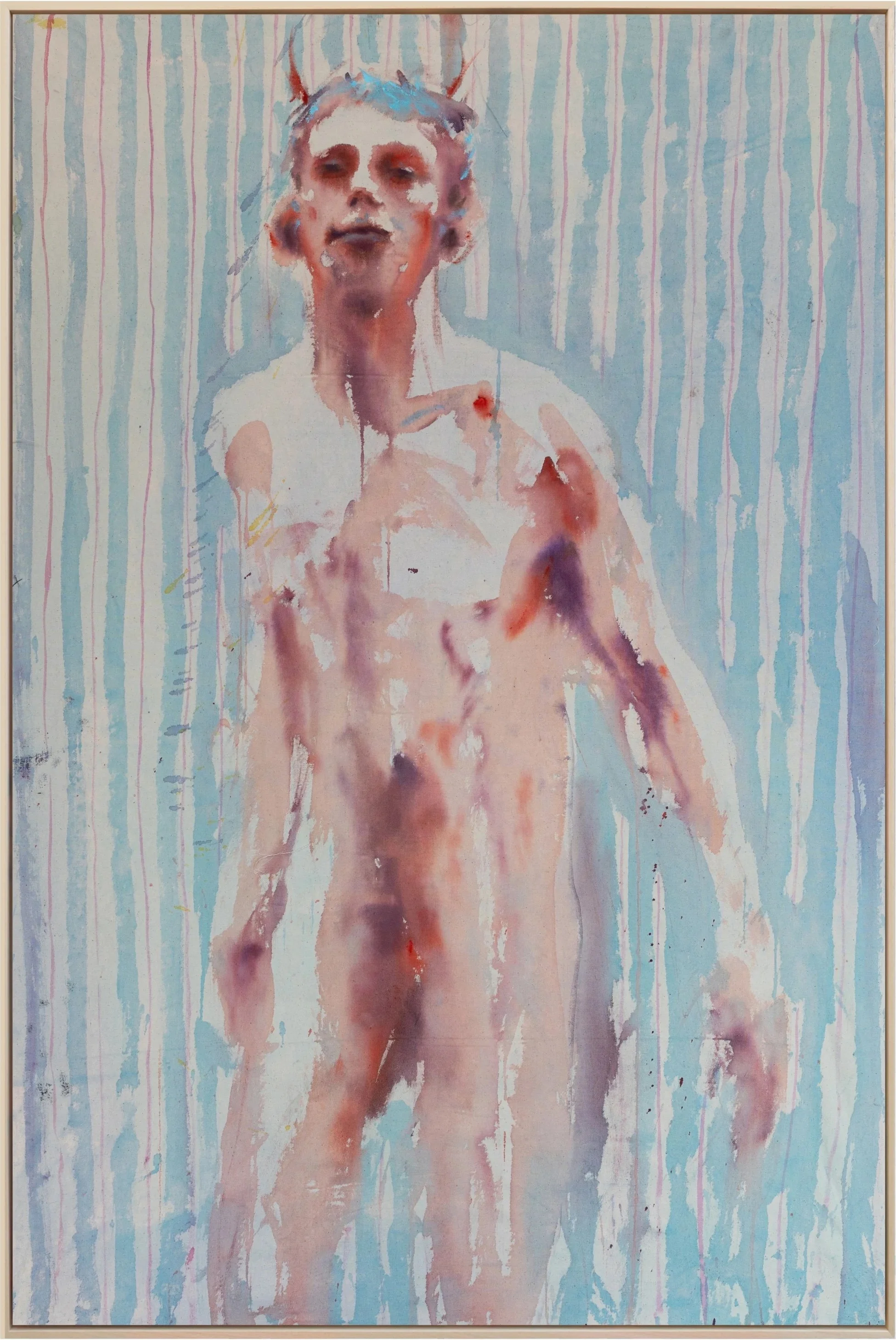  Lift Your Chin Up and Say The Affirmations in Front of the Mirror with Confidence! , 2025
Acrylic on canvas
49 1/4 x 33 1/2 in | 125 x 85 cm