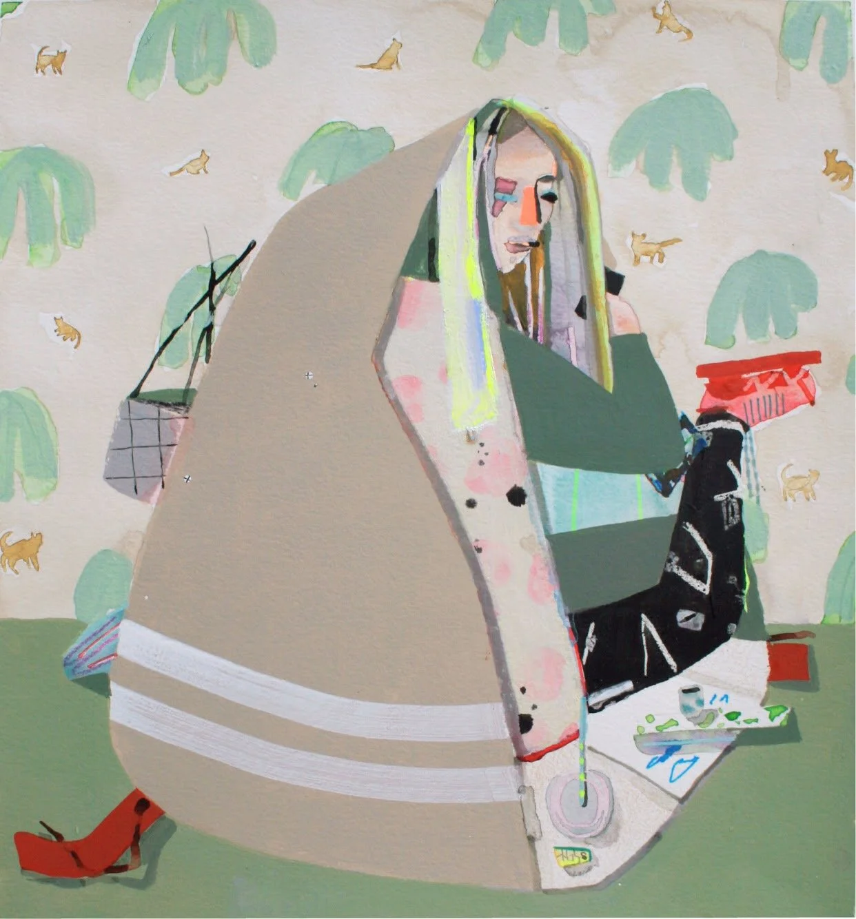  Tools from the Past , 2018
Mixed media on paper
15 x 16 in | 38 x 40.5 cm