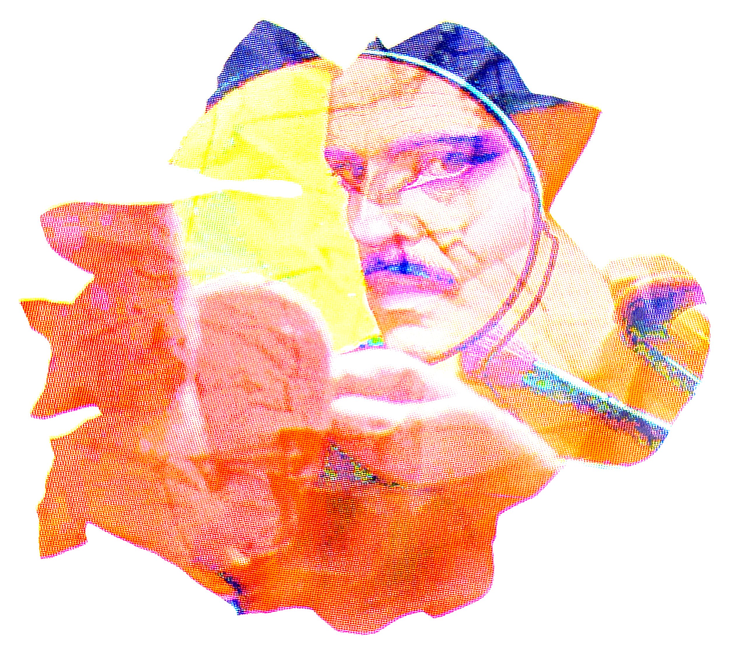 Kangela I (2023). Sérigraphie en quadrichromie