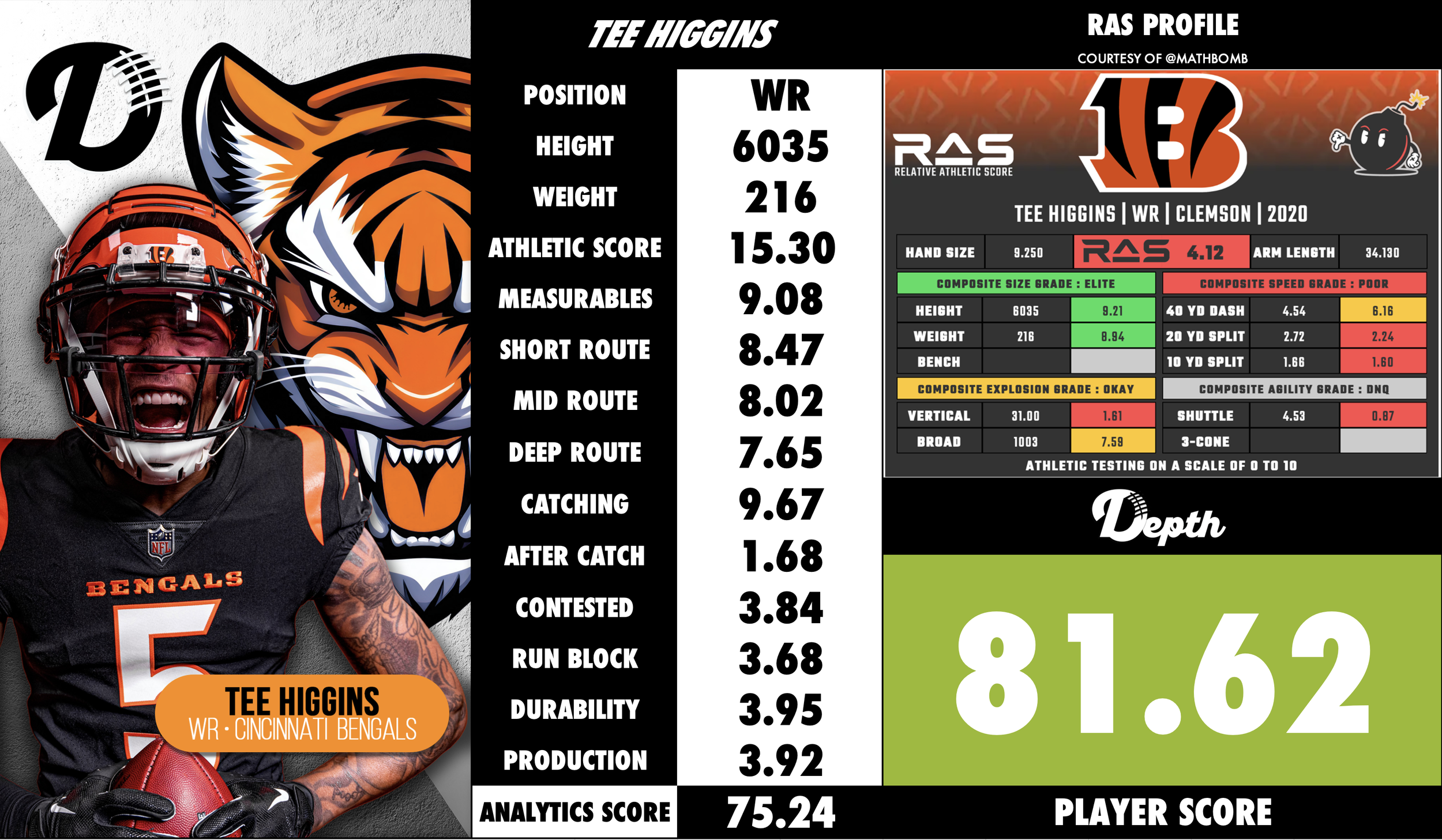 Tee Higgins Player Profile
