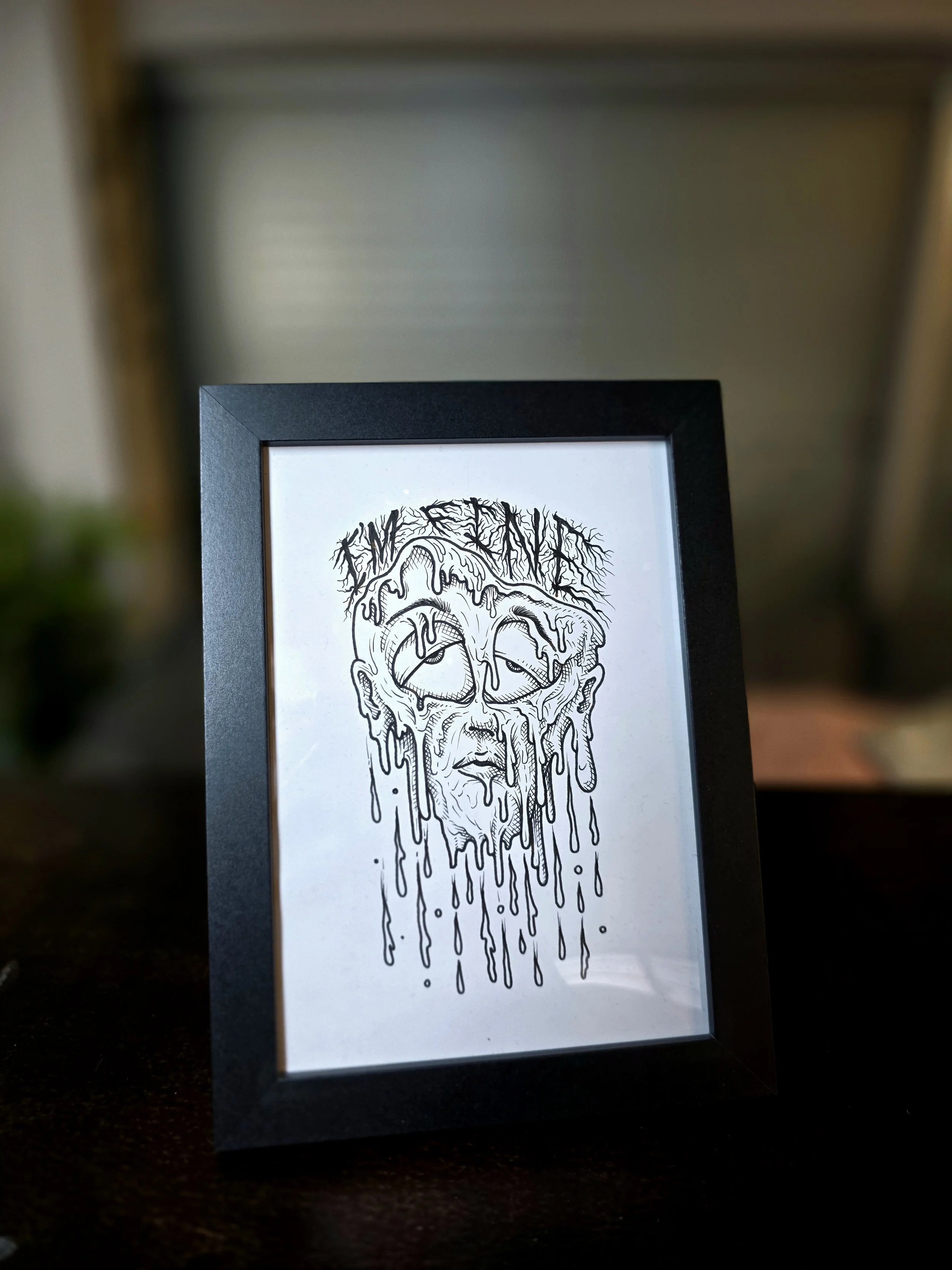 A5 sized Painting - "I'm Fine"