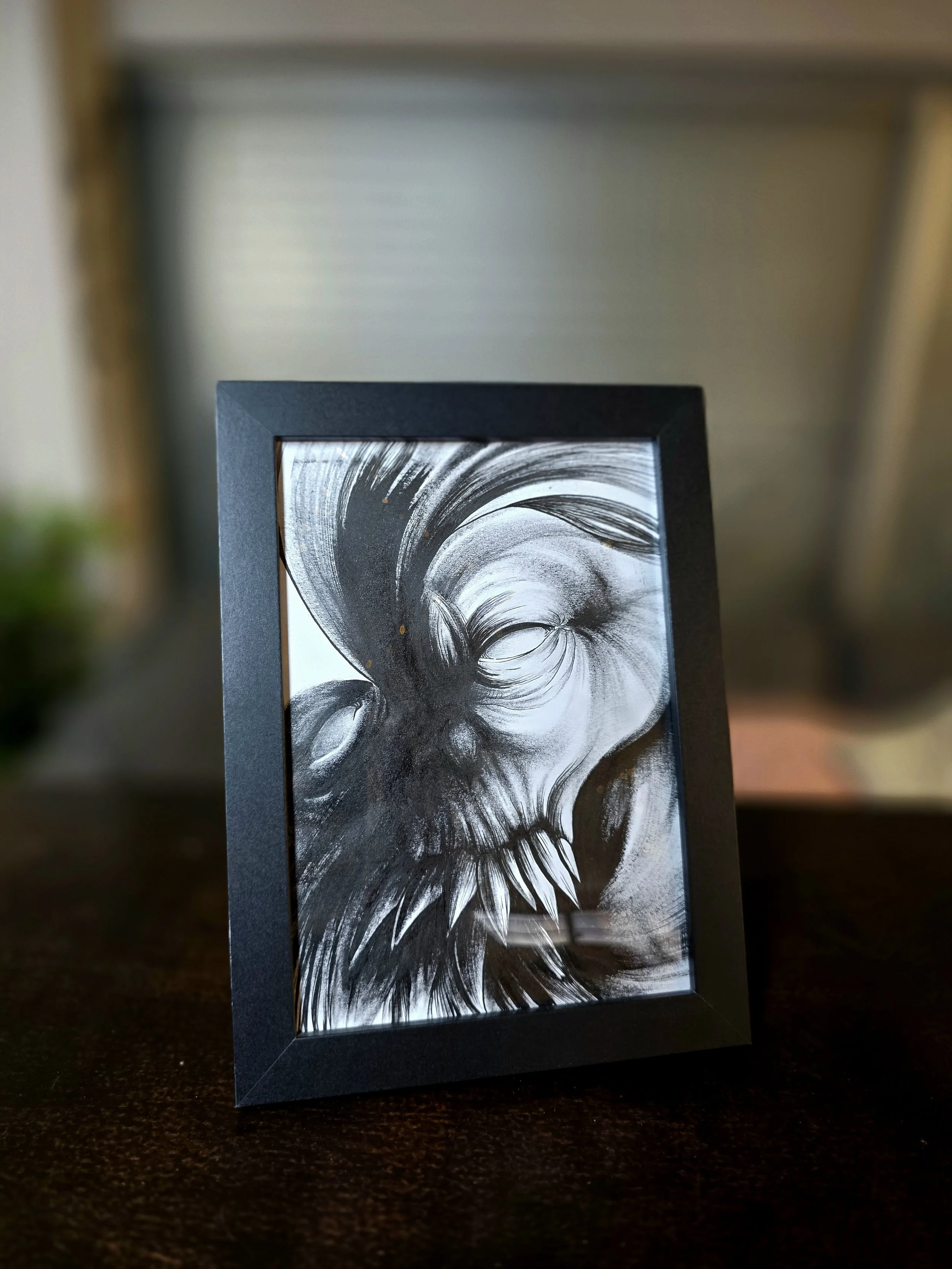 A5 sized Painting - "Horrors"