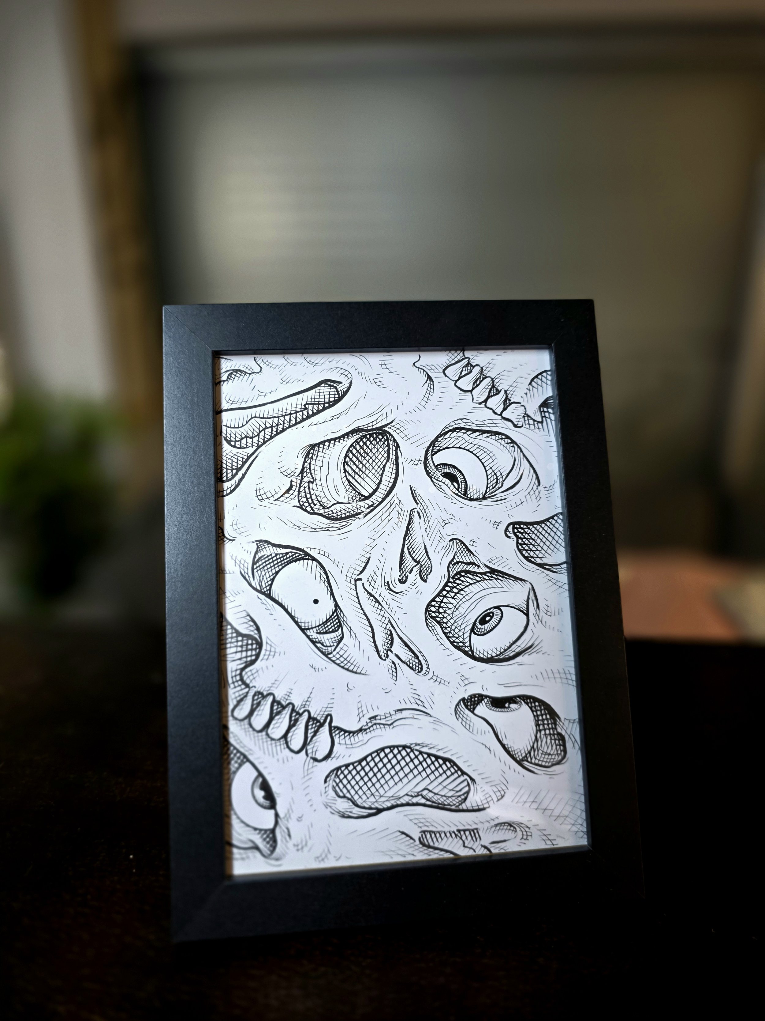 A5 sized Painting - "Distortion"