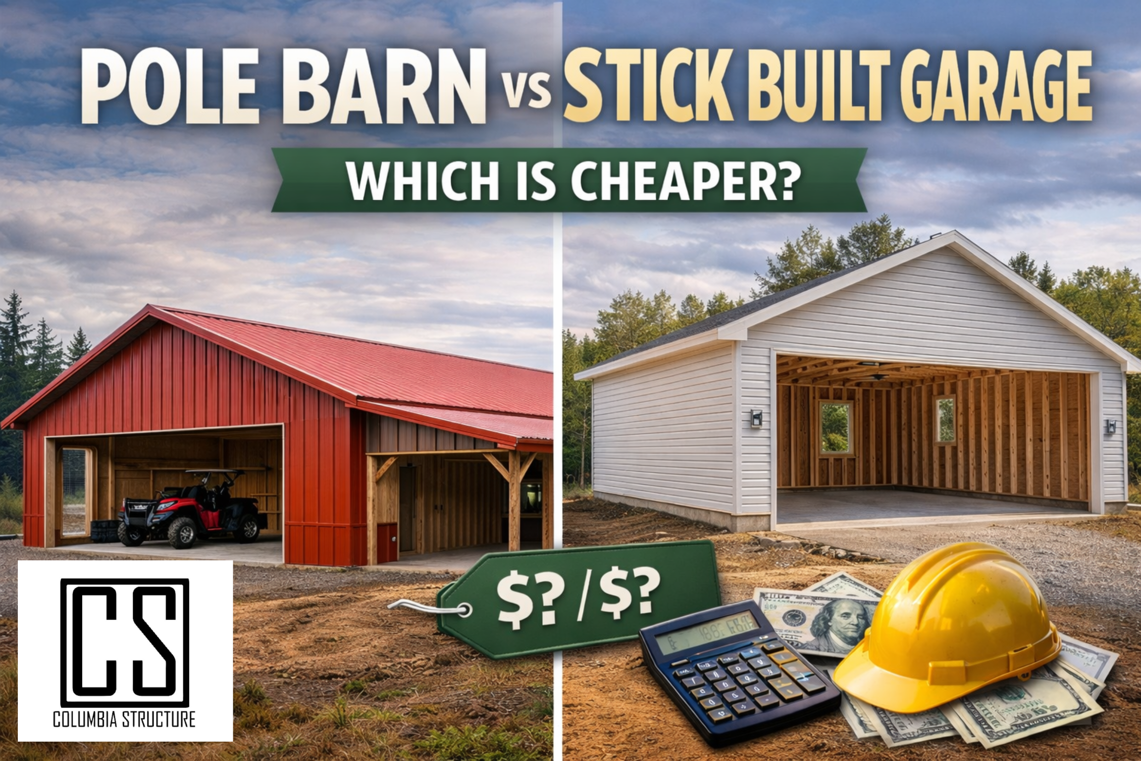 Pole Barn vs Stick Built Garage: Which Is Cheaper?