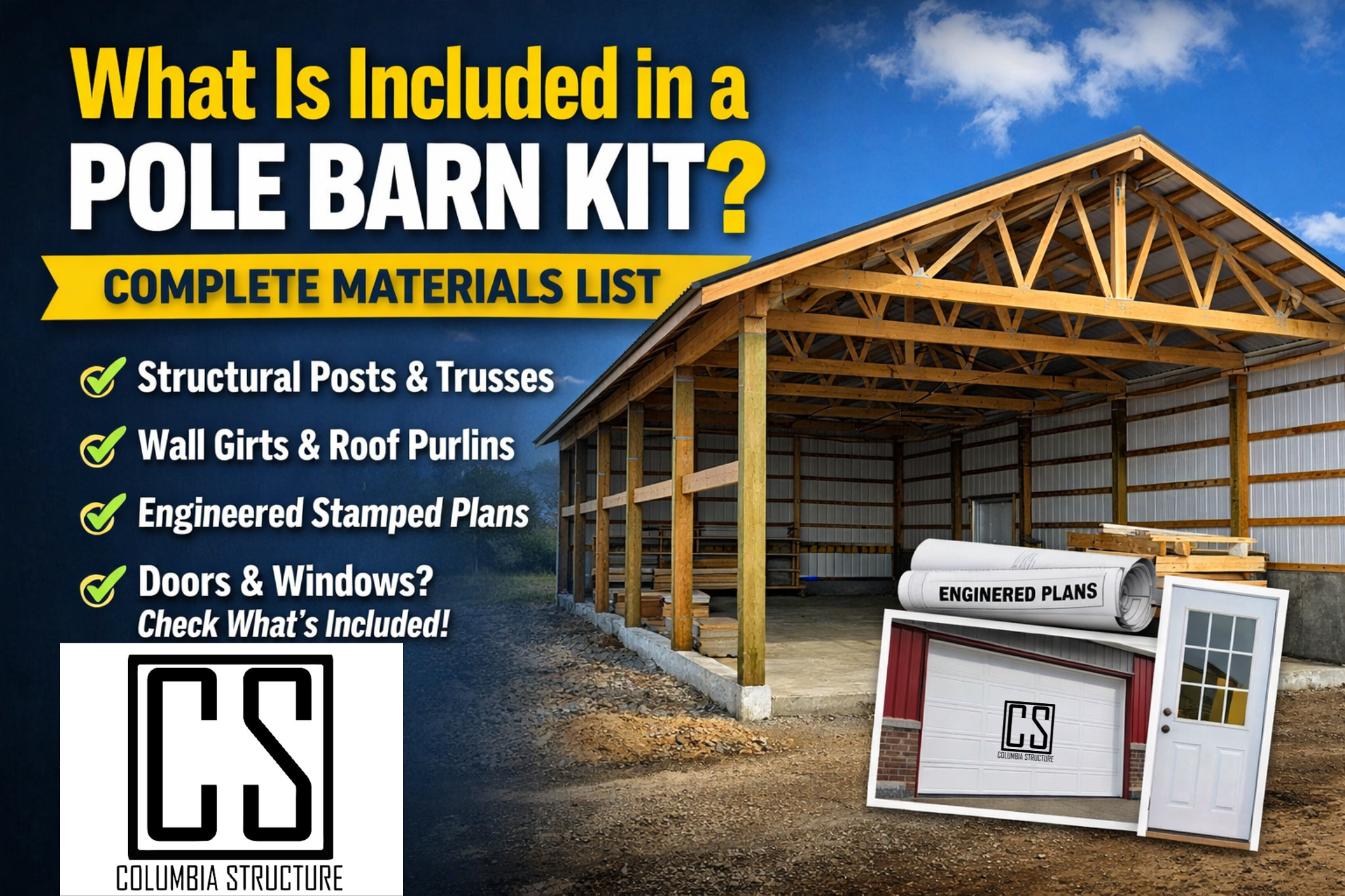 What Is Included in a Pole Barn Kik - Columbia Structure