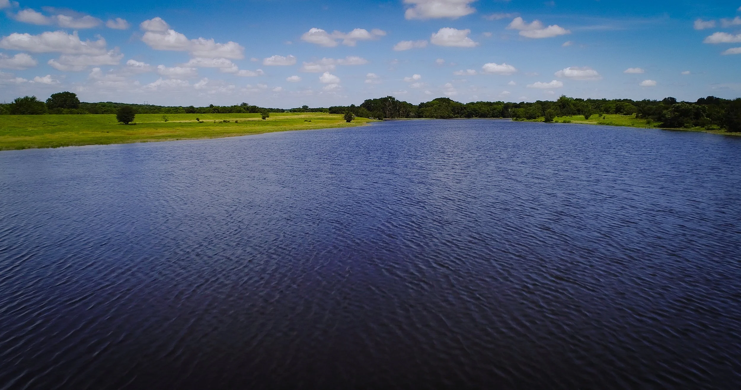 Aerial view of the Warner Reserve lakes and landscape