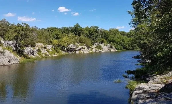 Rolling Texas hills with creeks