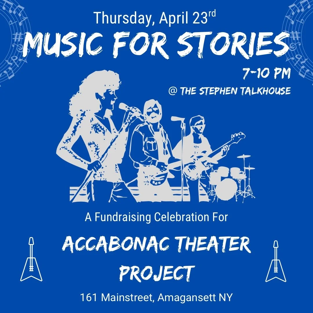 Join us April 23rd at The Stephen Talkhouse for Music For Stories!🎶✍️

A night of live music, community, and supporting local artists. Hope to see you there! Link for tickets in bio✨