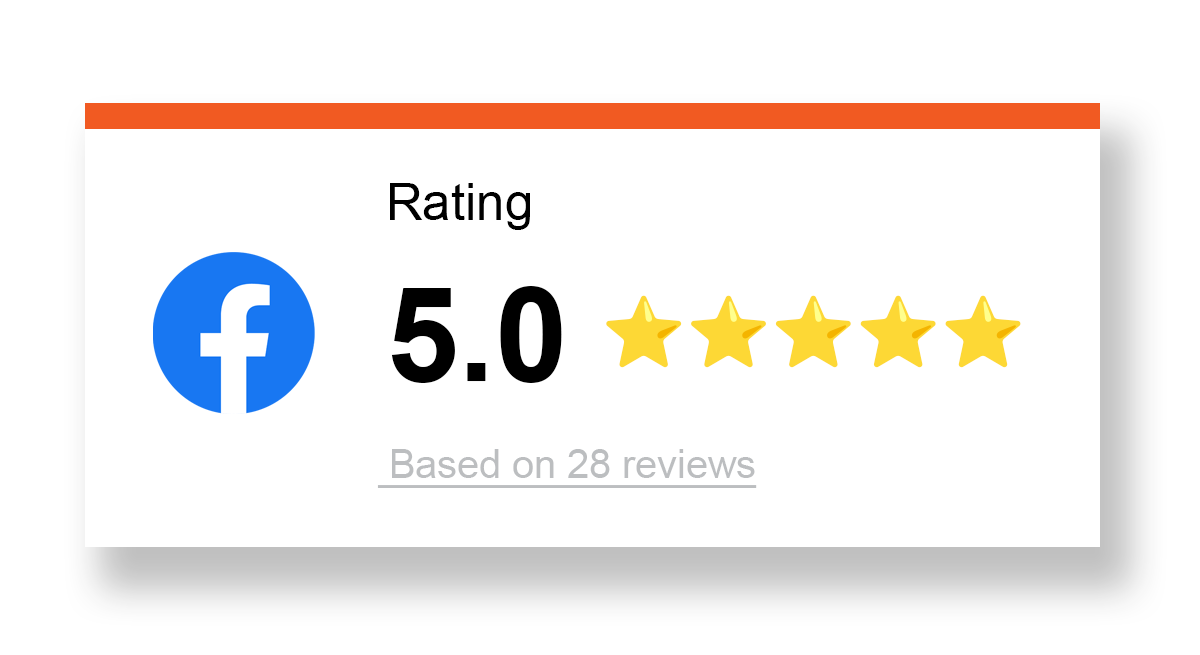 Facebook logo, rating of 5.0 stars, based on 28 reviews.