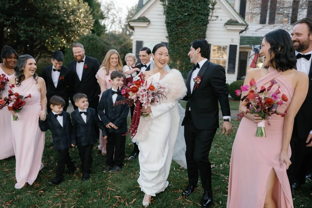 Moody winter wedding flowers