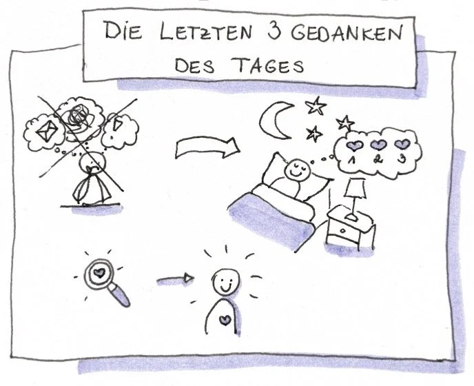 Die letzten drei Gedanken des Tages