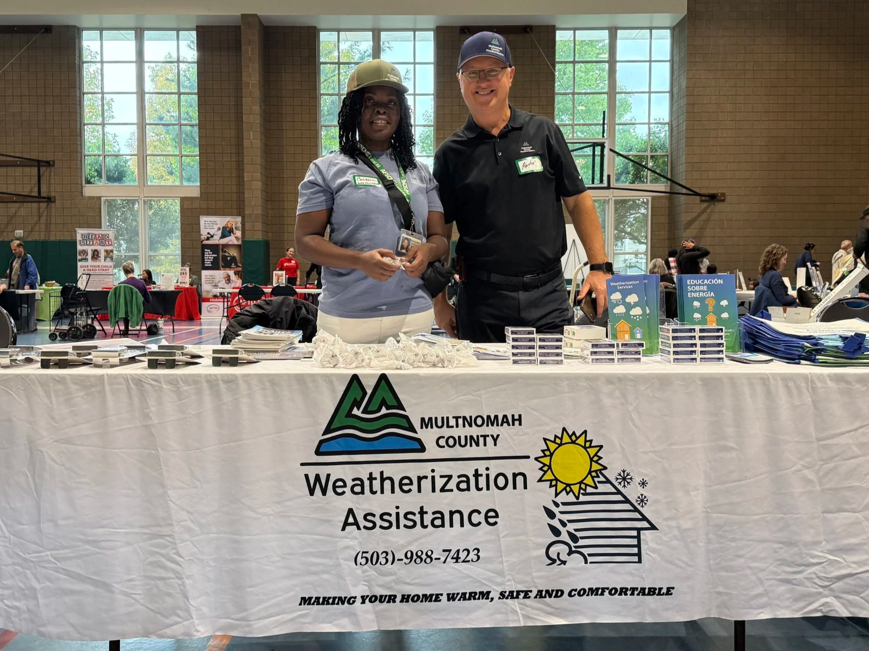 Smiling woman and man at CSN Community Resource Fair