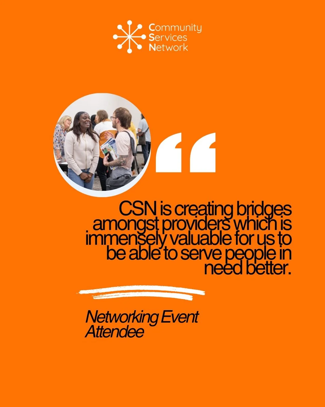 The CSN is here for you!💙 Our networking events, workshops, and fairs are meant to bring providers together - sharing knowledge, building connections, and strengthening our impact in community. This work isn't easy, but you don't have to do it alone