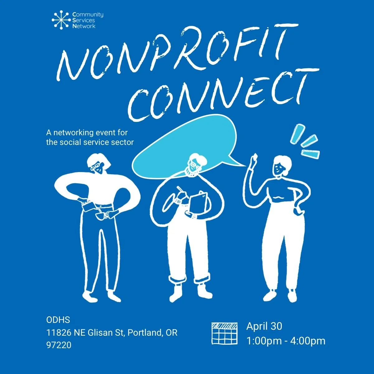 📣 NEXT WEEK!! 📣

Our Nonprofit Connect is happening next week! 

📆 April 30
🕕 1pm - 4pm

Designed to support you in expanding your network and learn about resources in the Portland area. 

We have 88 organizations tabling and over 250 guests. Reg