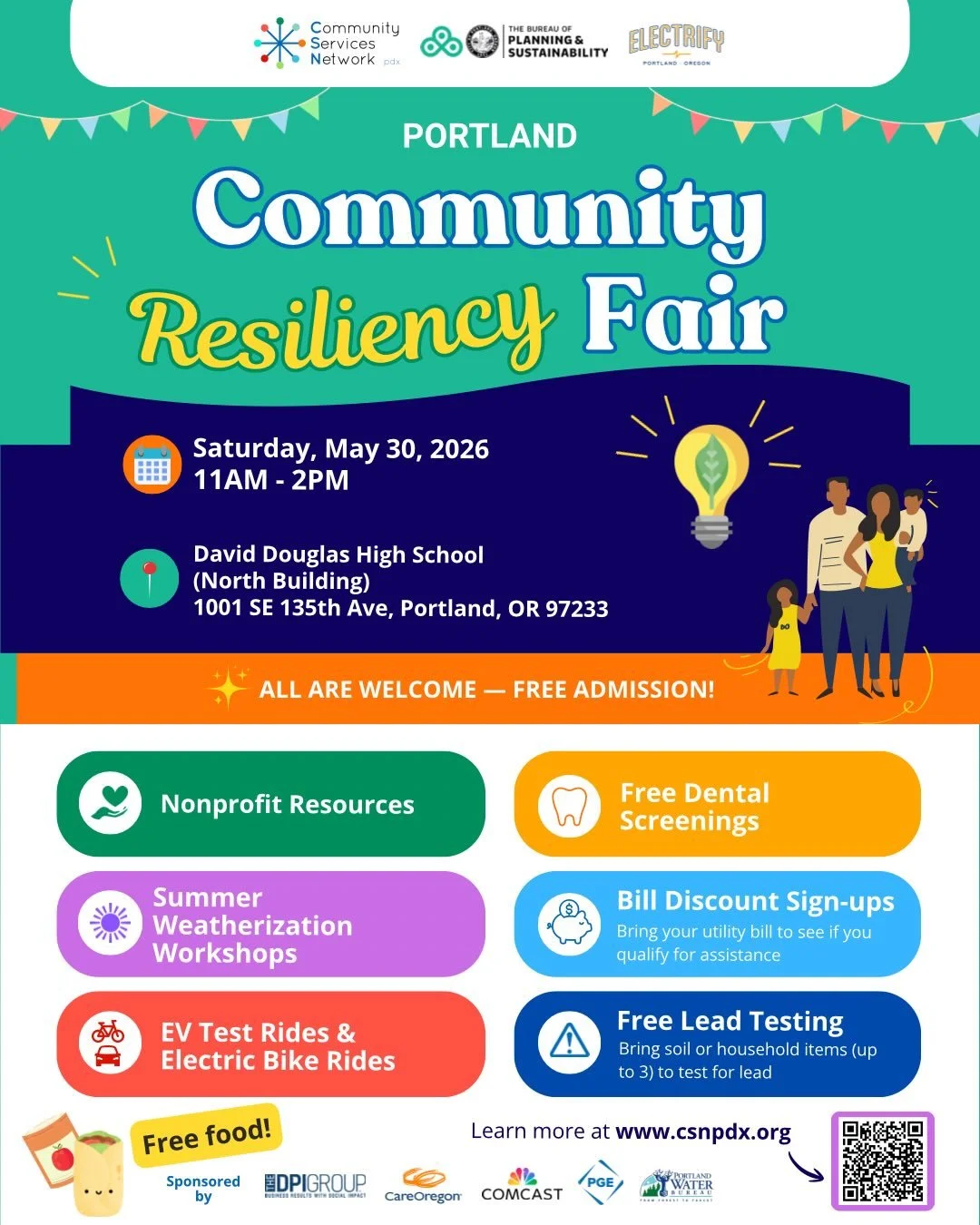 Help us spread the word!! 📣 

Just about 3 weeks out from our ✨Community Resiliency Fair ✨ 

📆 Saturday, 5/30 
📍 David Douglas High School
⏱️ 11:00am - 2:00pm

Read more on our website!