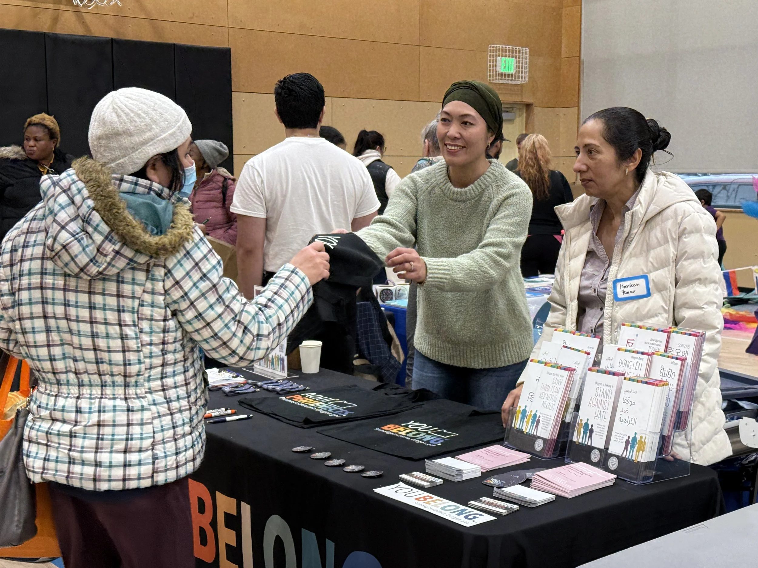 Women at table at Community Resource Fair