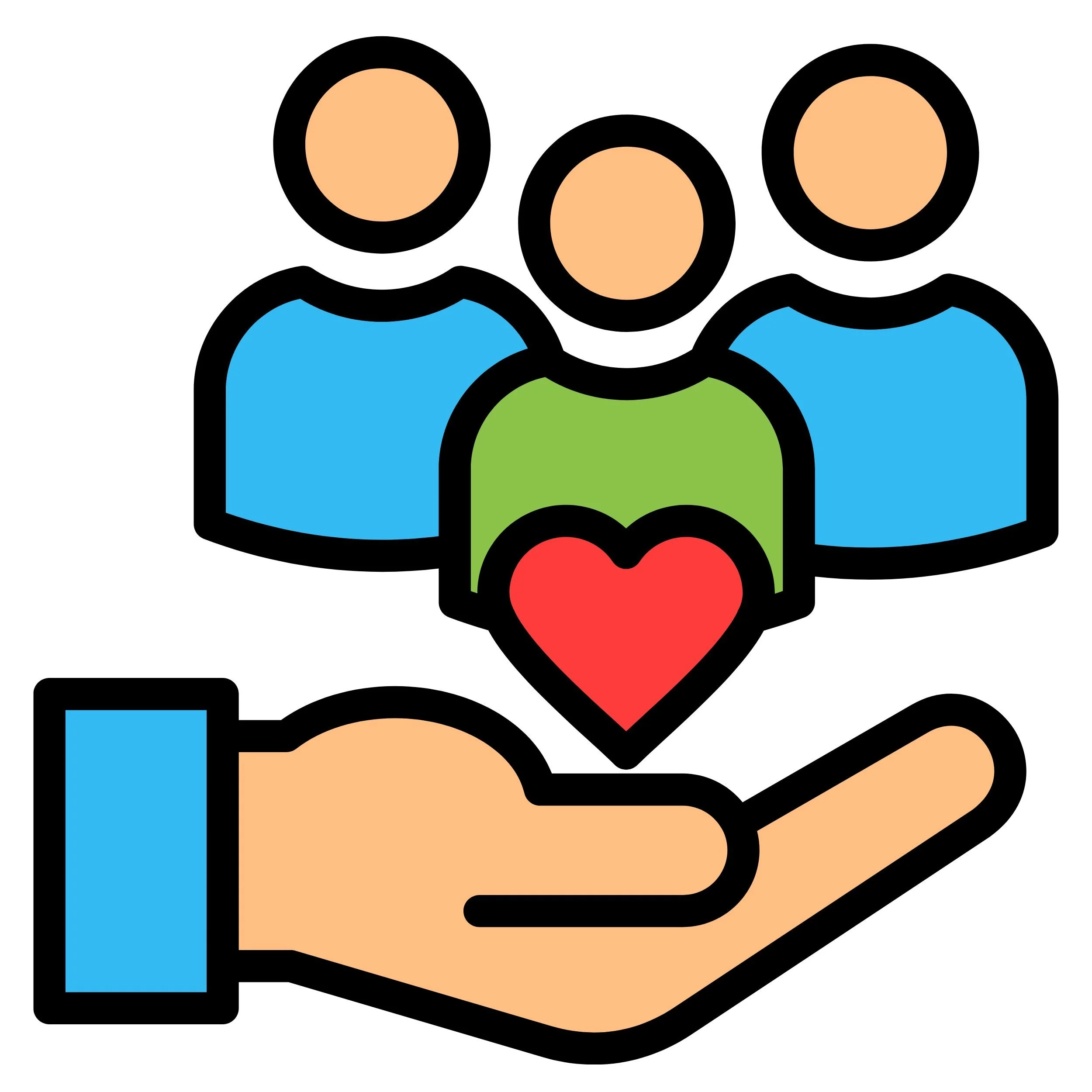 Icon representing community resource fairs