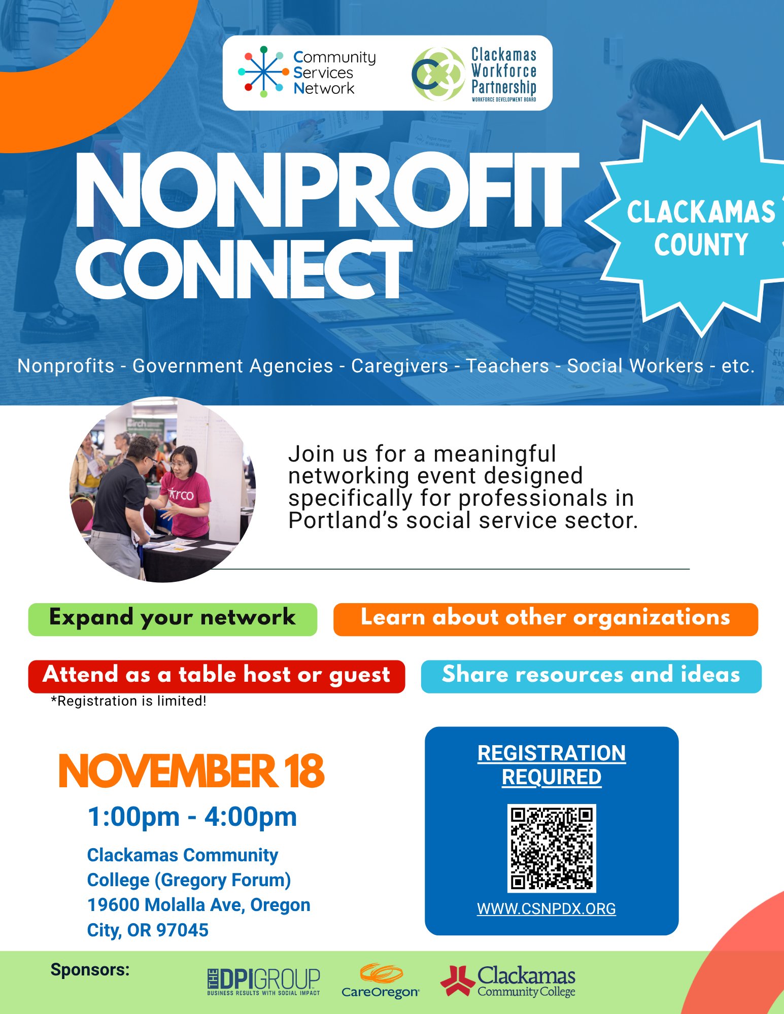 Invite to the Nonprofit Connect in Clackamas County on Nov 18, 2026