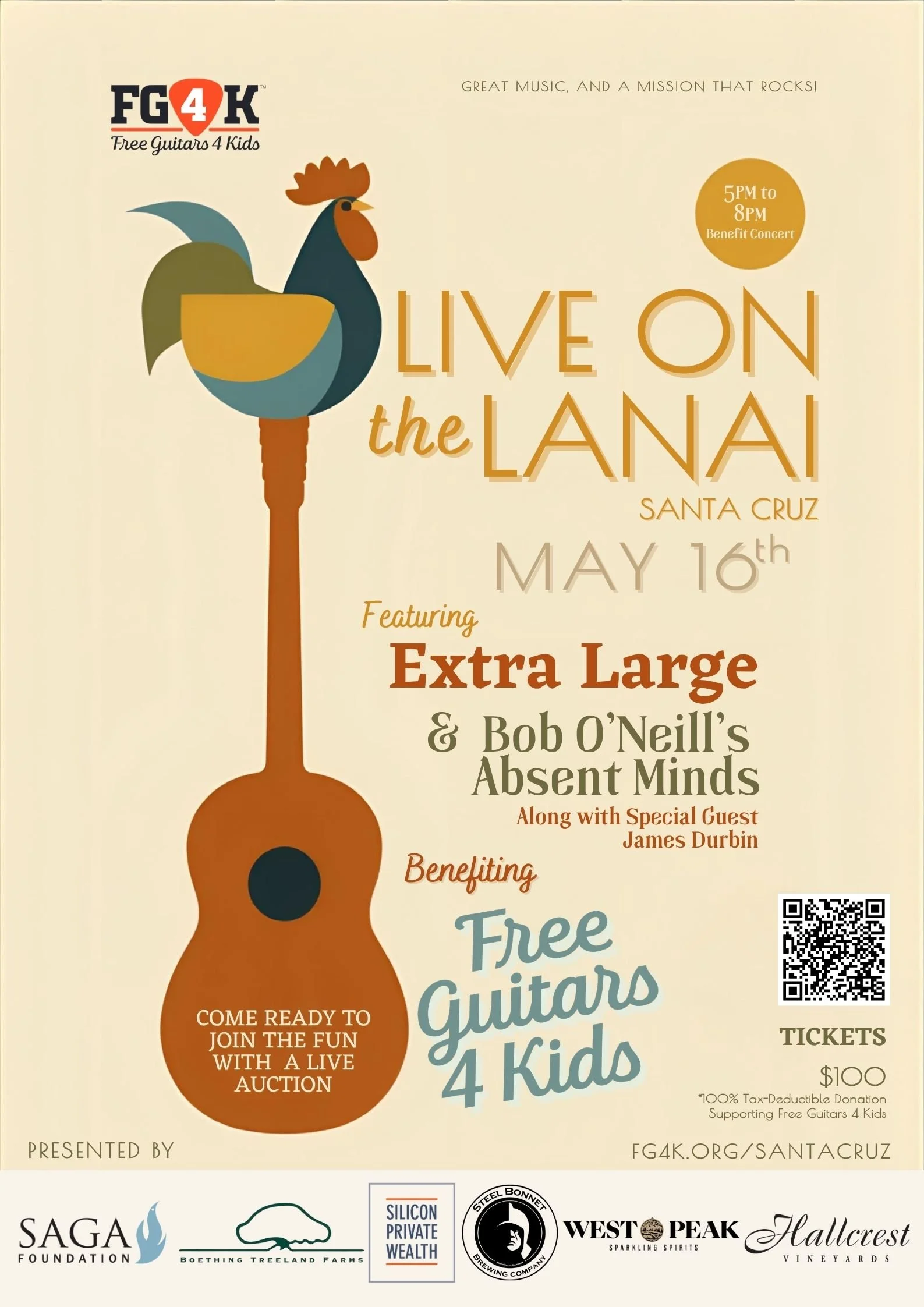 concert poster for santa cruz benefit concert