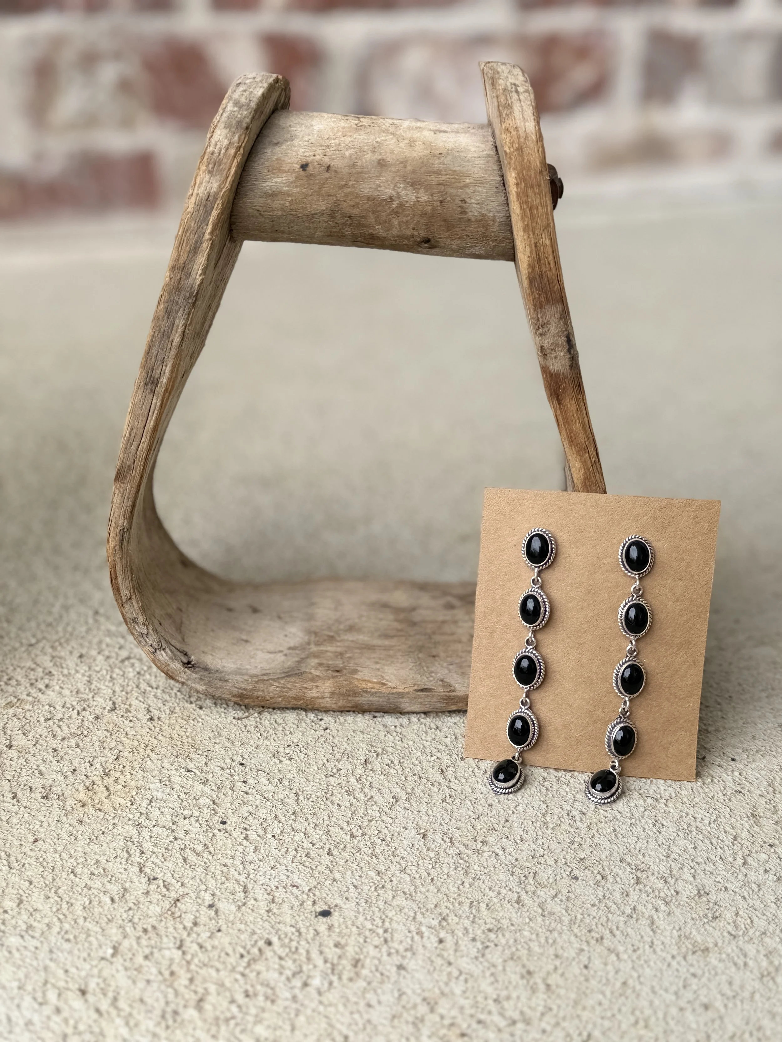 Black Onyx Dangle Earrings