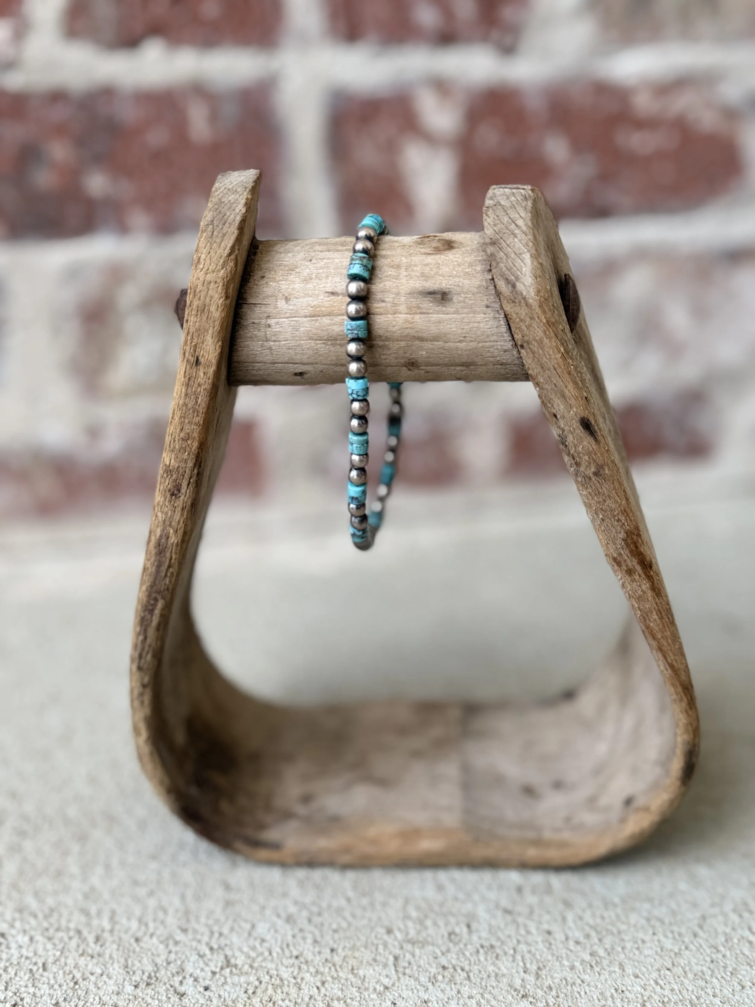 5mm Pearl w/ Prince Turquoise Bracelet