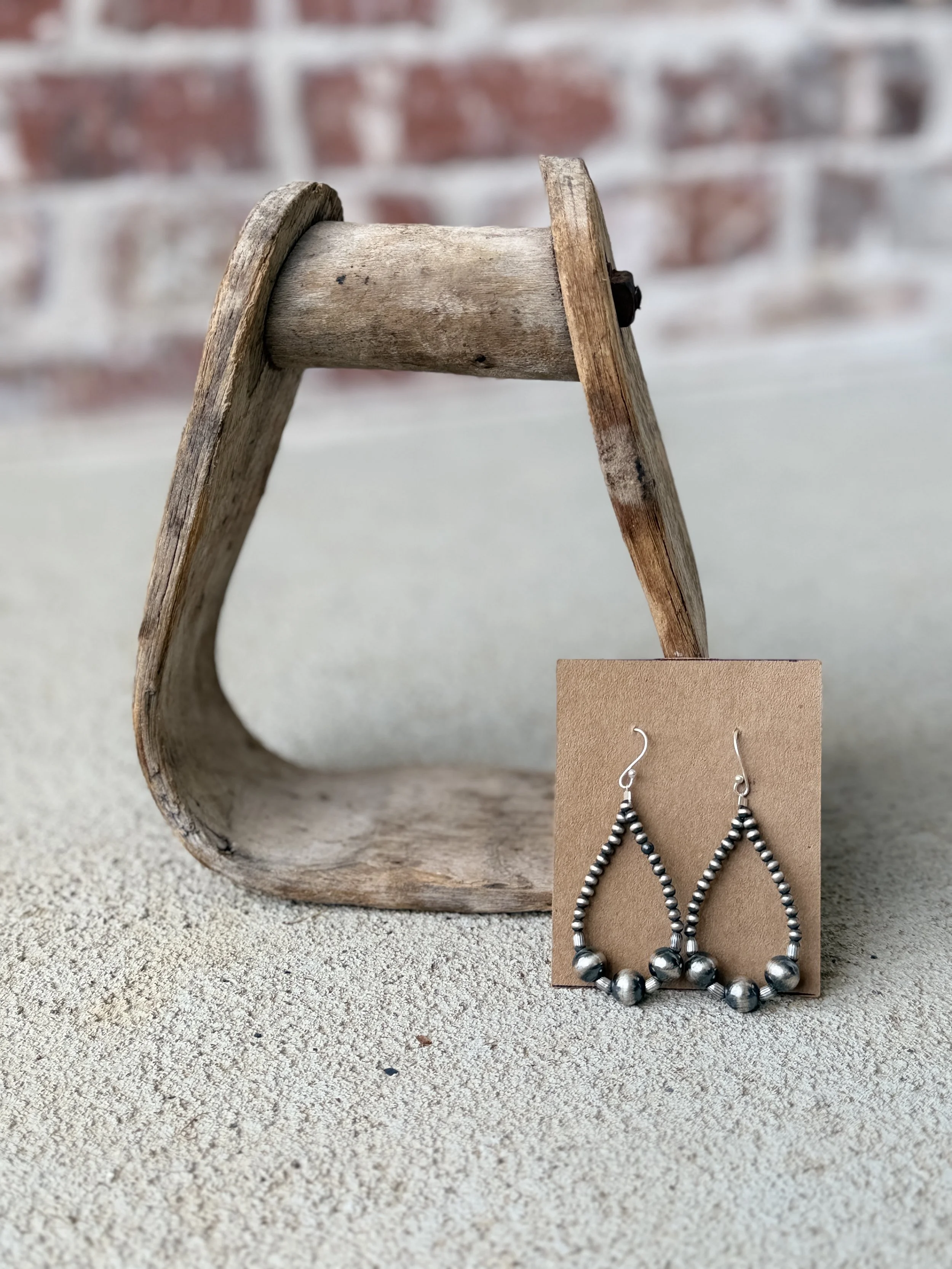 3 Big Pearl Loop Earrings