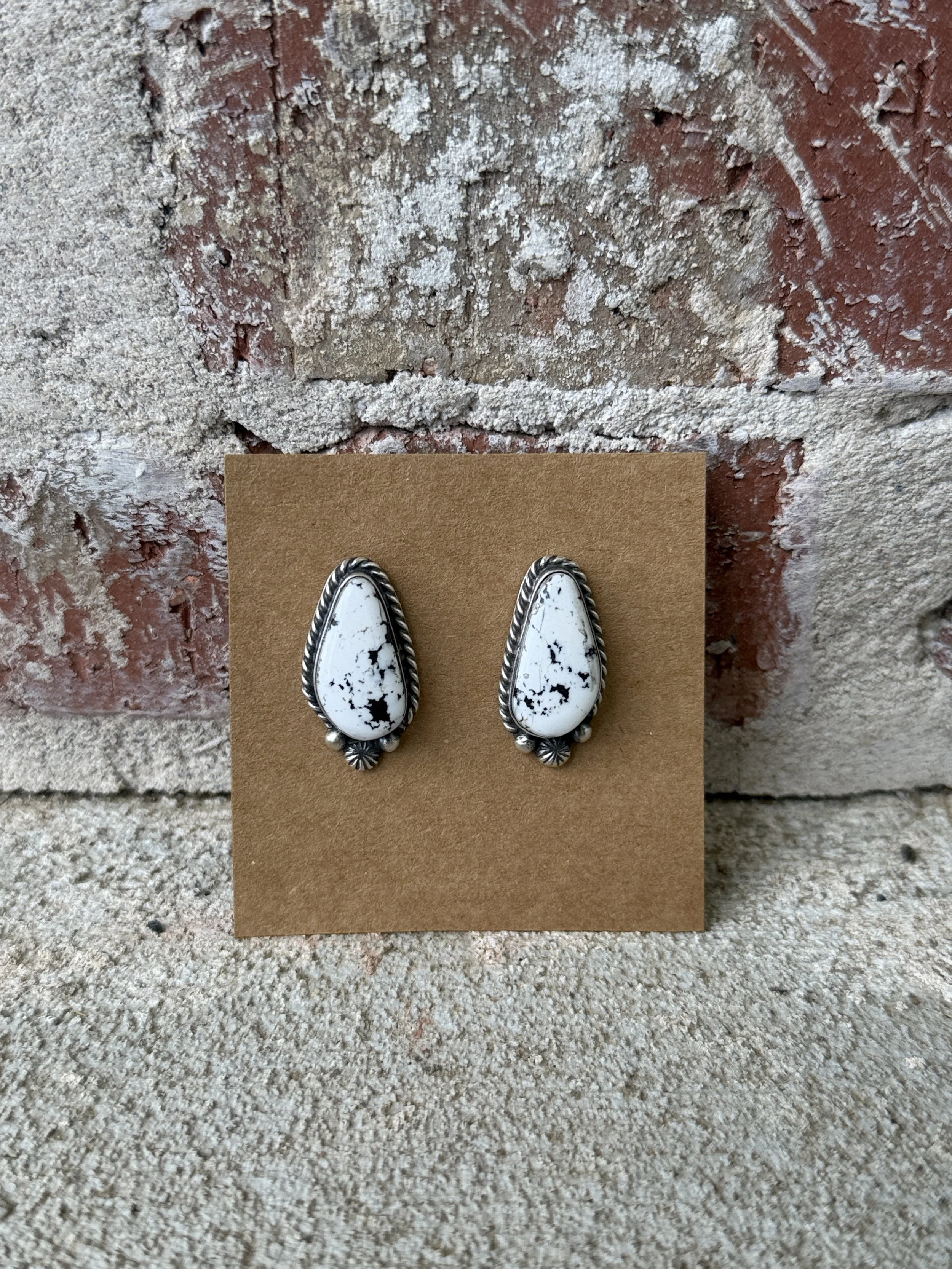White Buffalo Earrings