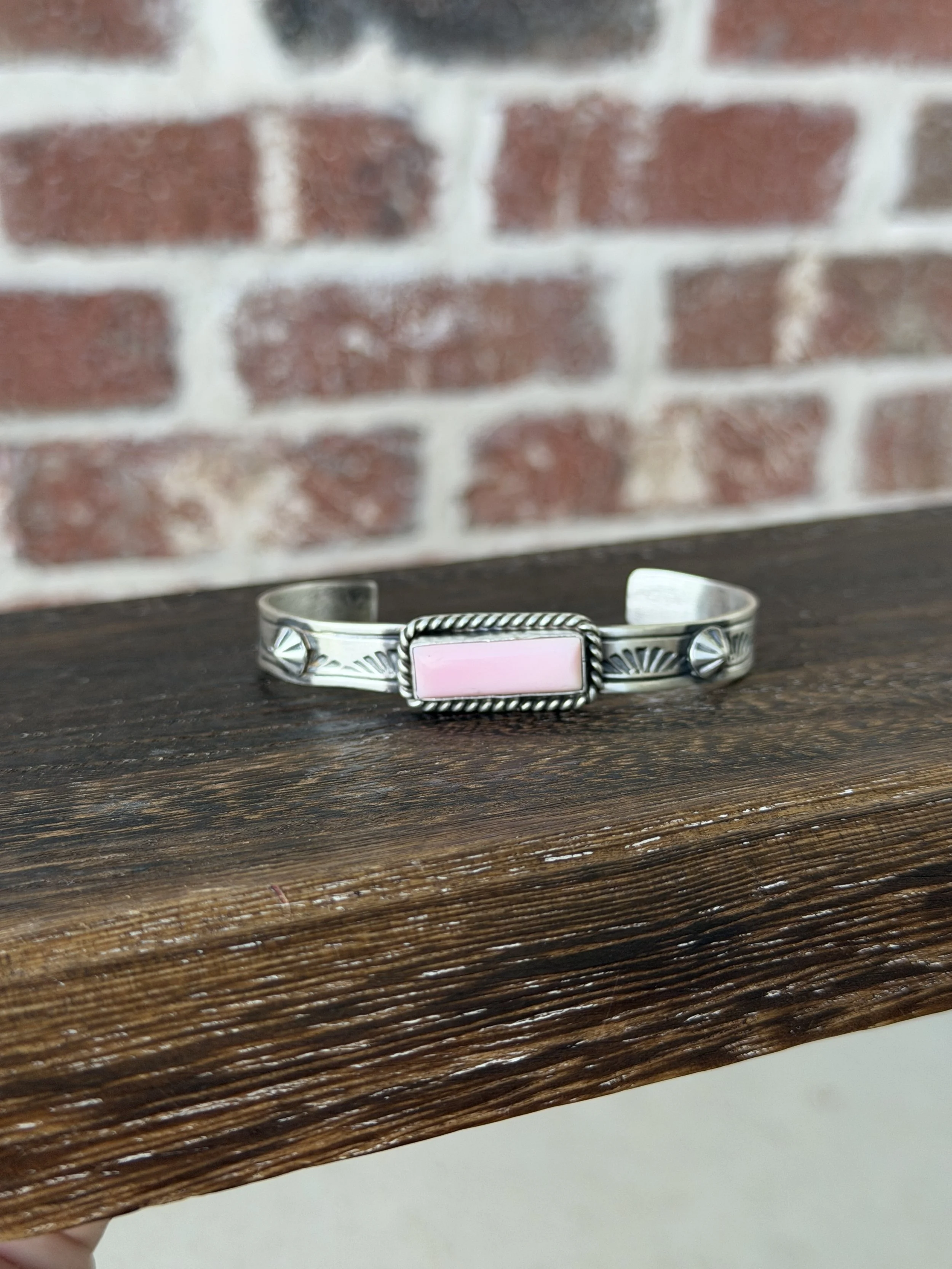 Pink Conch Rectangle Bracelet