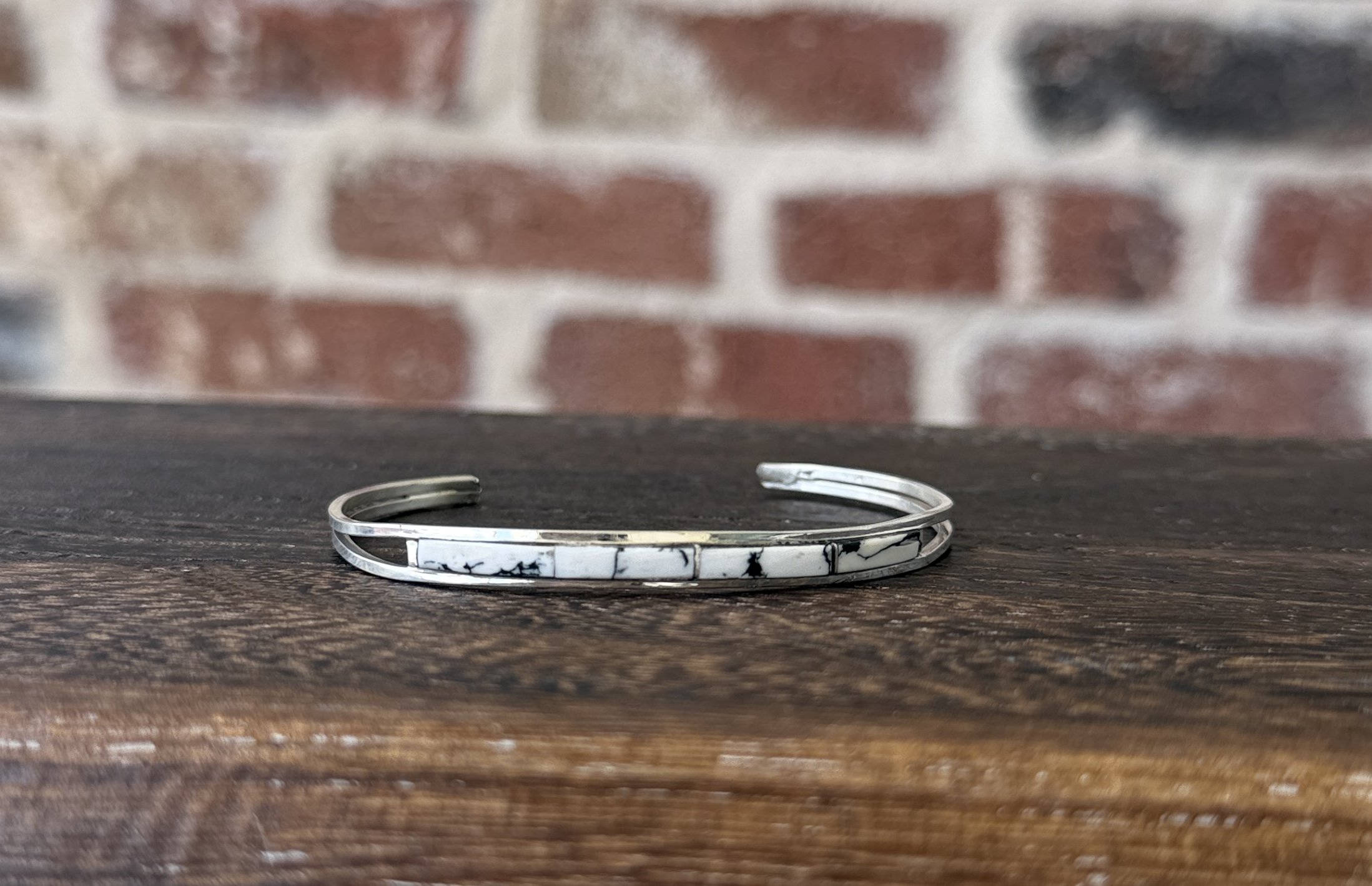 White Buffalo Inlay Bracelet