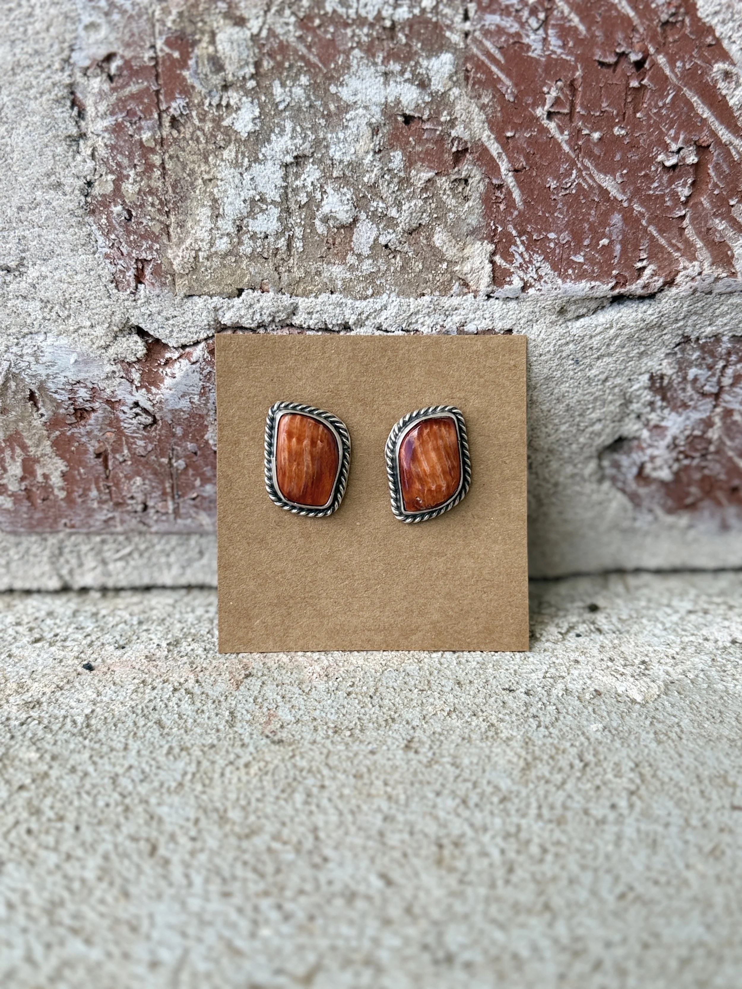 Orange Spiny Earring