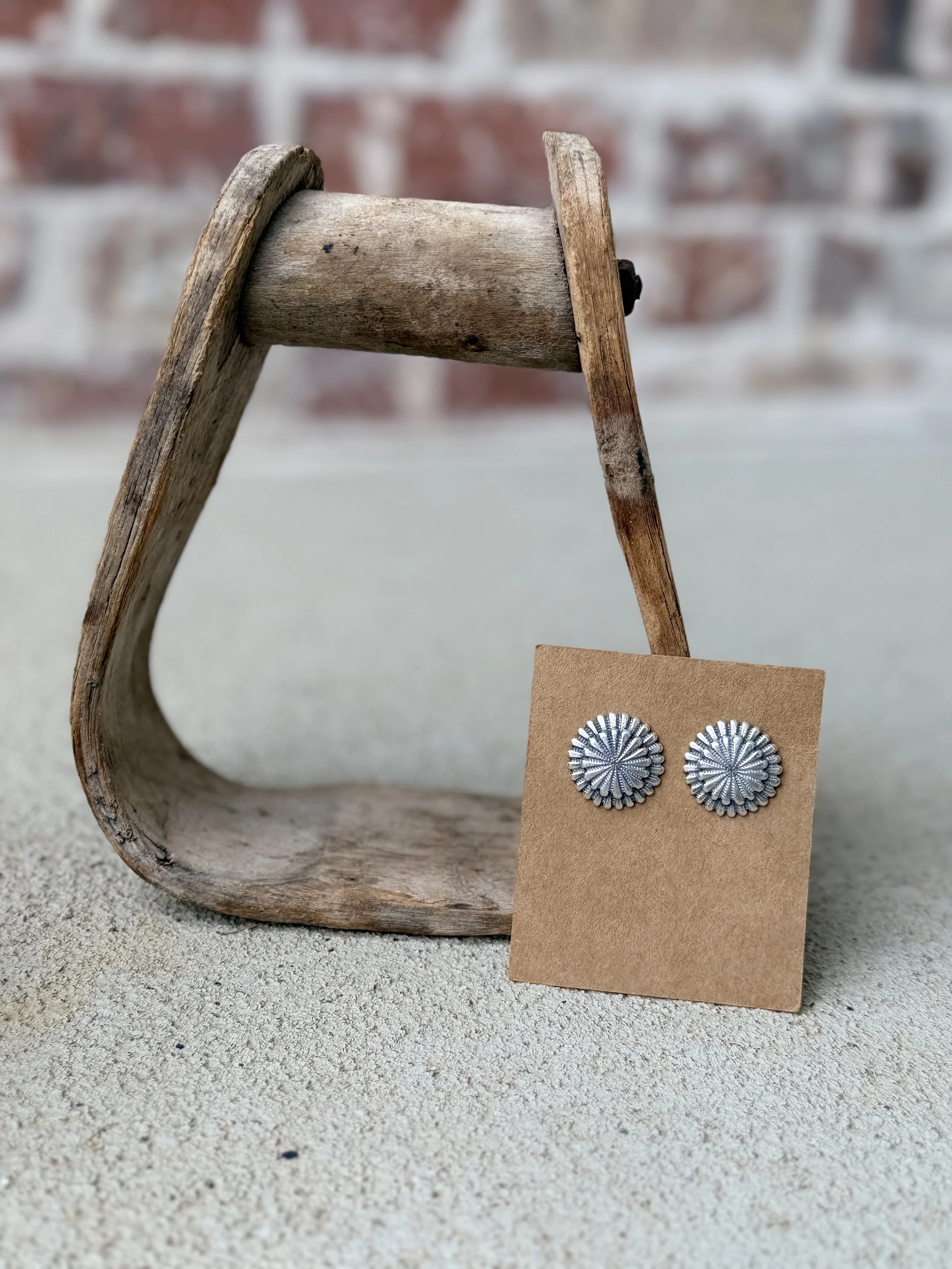 Sterling Silver Round Earrings