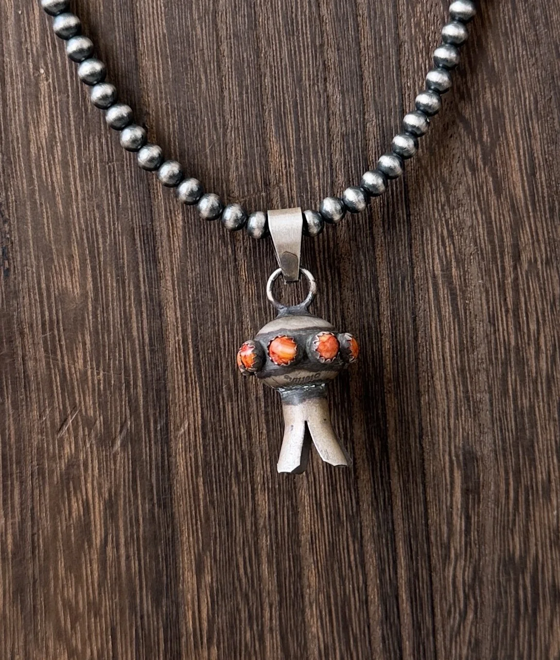 Orange Spiny Blossom Pendant